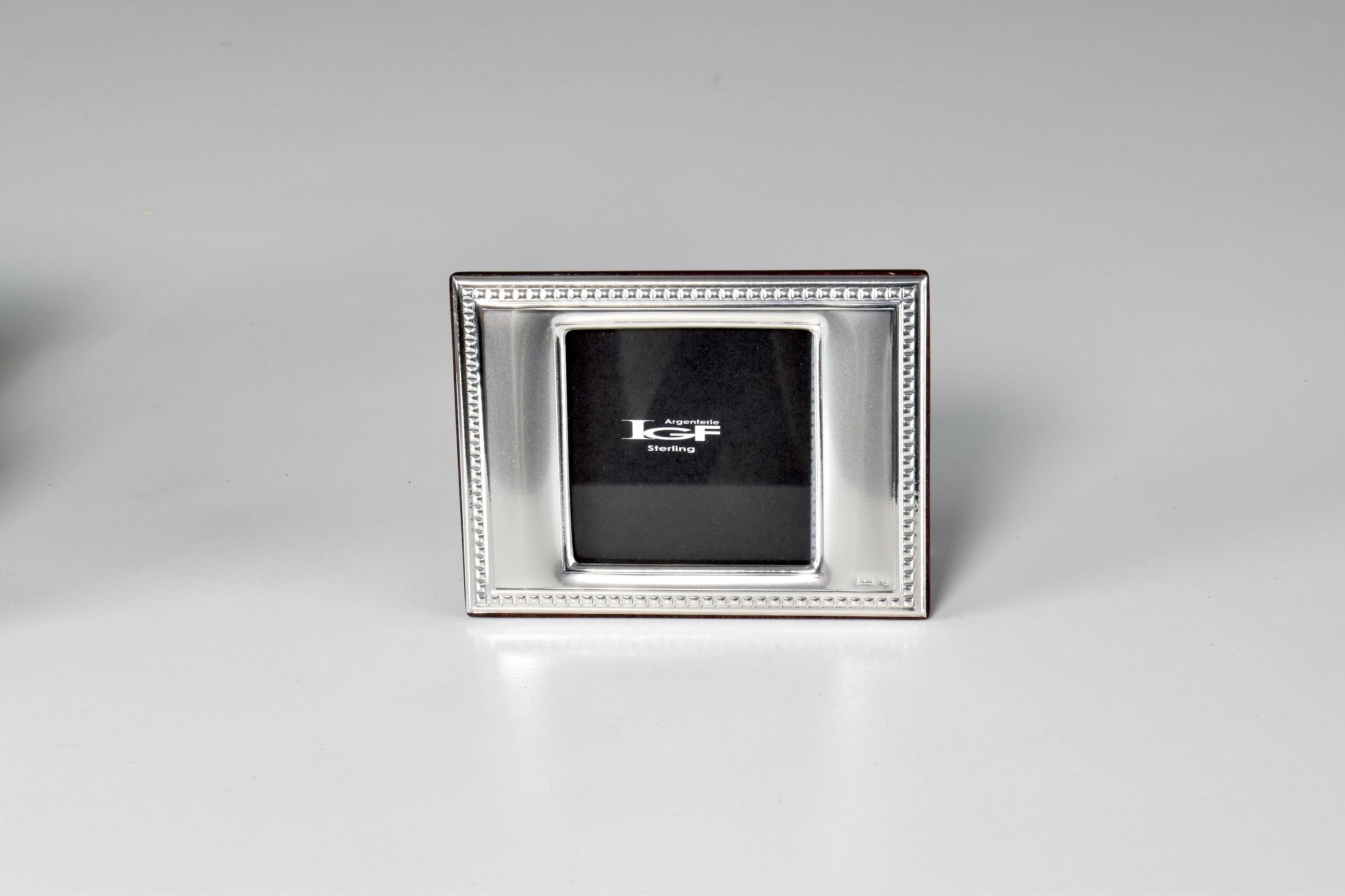 Four Sterling Silver Italian Photo Frames and Album For Sale 6