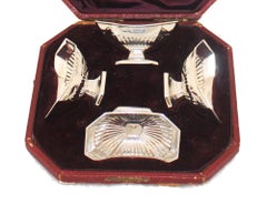 Four Sterling Silver Salt Cellars, circa 1878