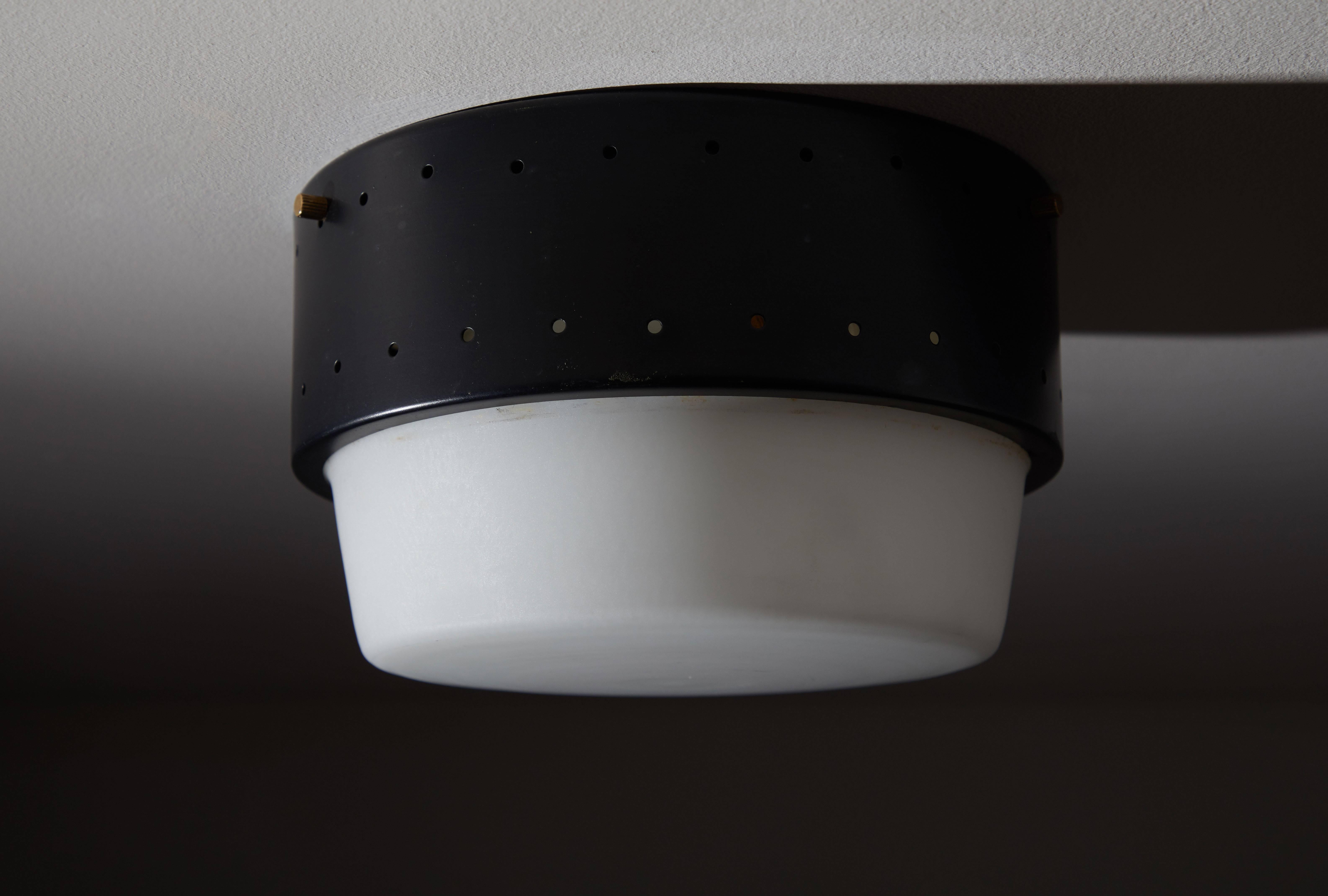 Italian Stilnovo Flush Mount Ceiling Light