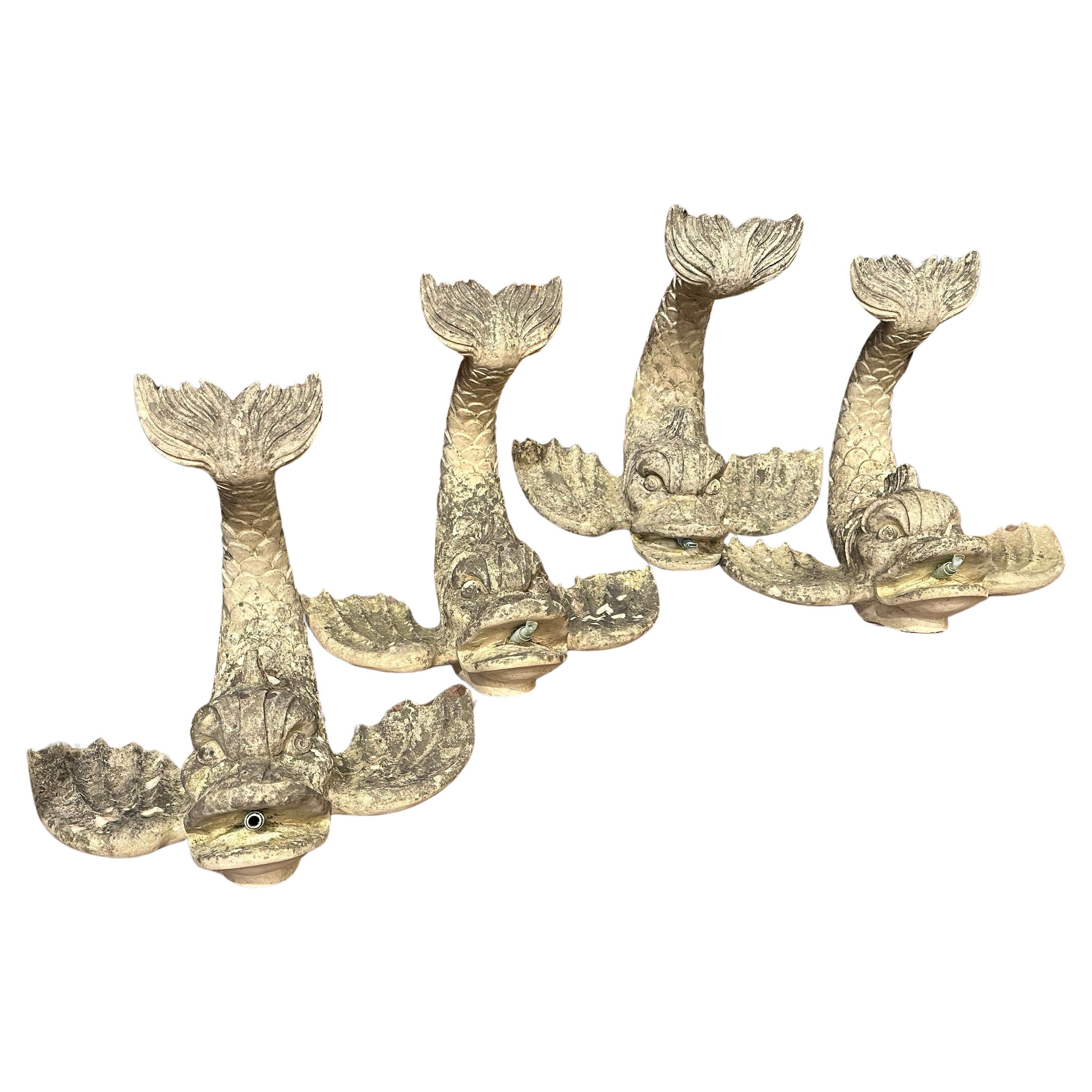Four Stone Fish Fountains Regency 1820 For Sale