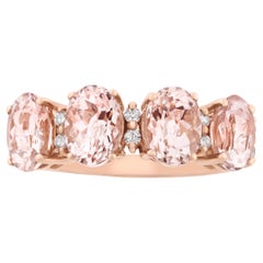 Four-Stone Morganite Ring, 3.44 Carat