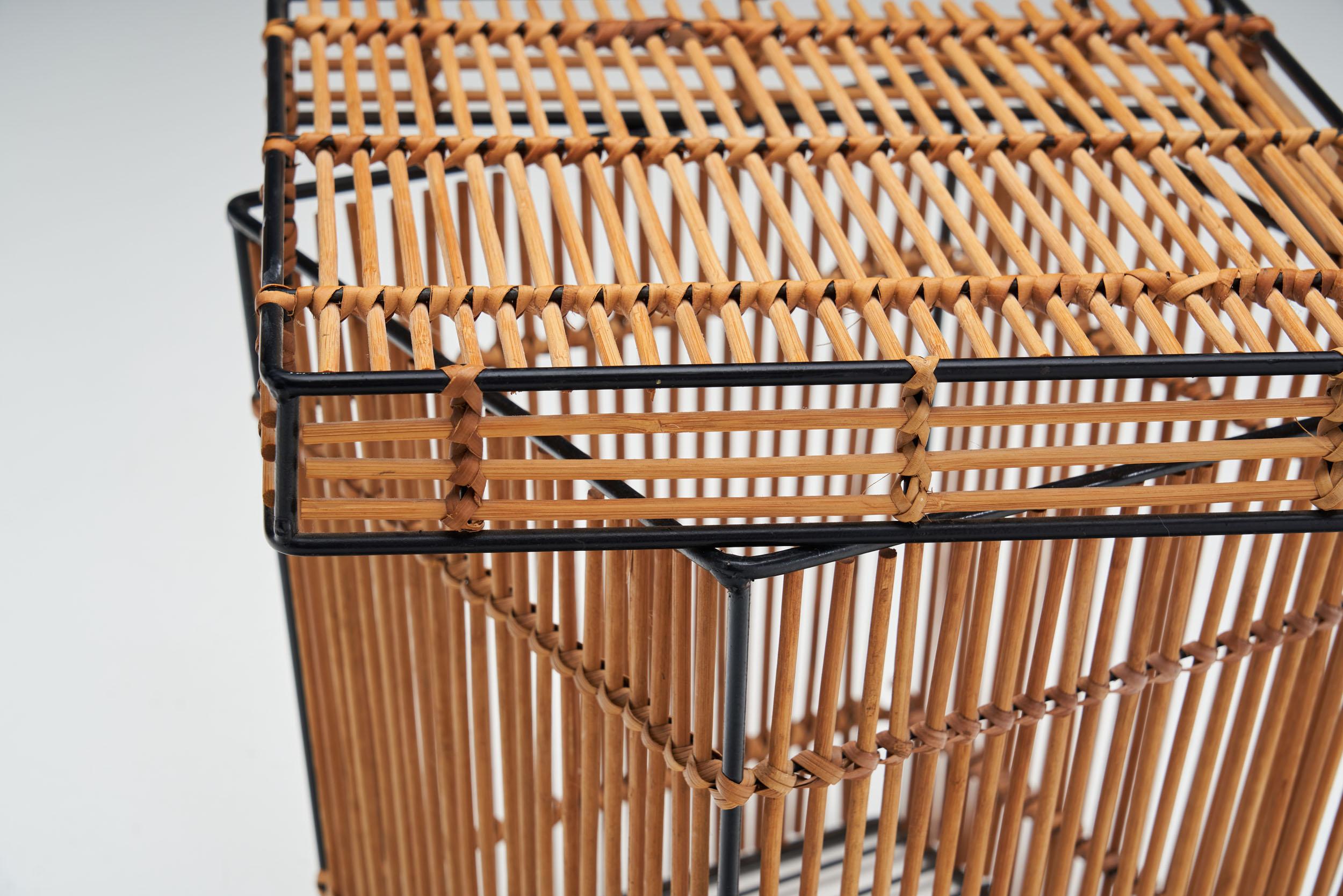 Four Storage Baskets by Dirk Van Sliedregt 'Attr.' for Rohé, Netherlands, 1960s For Sale 4