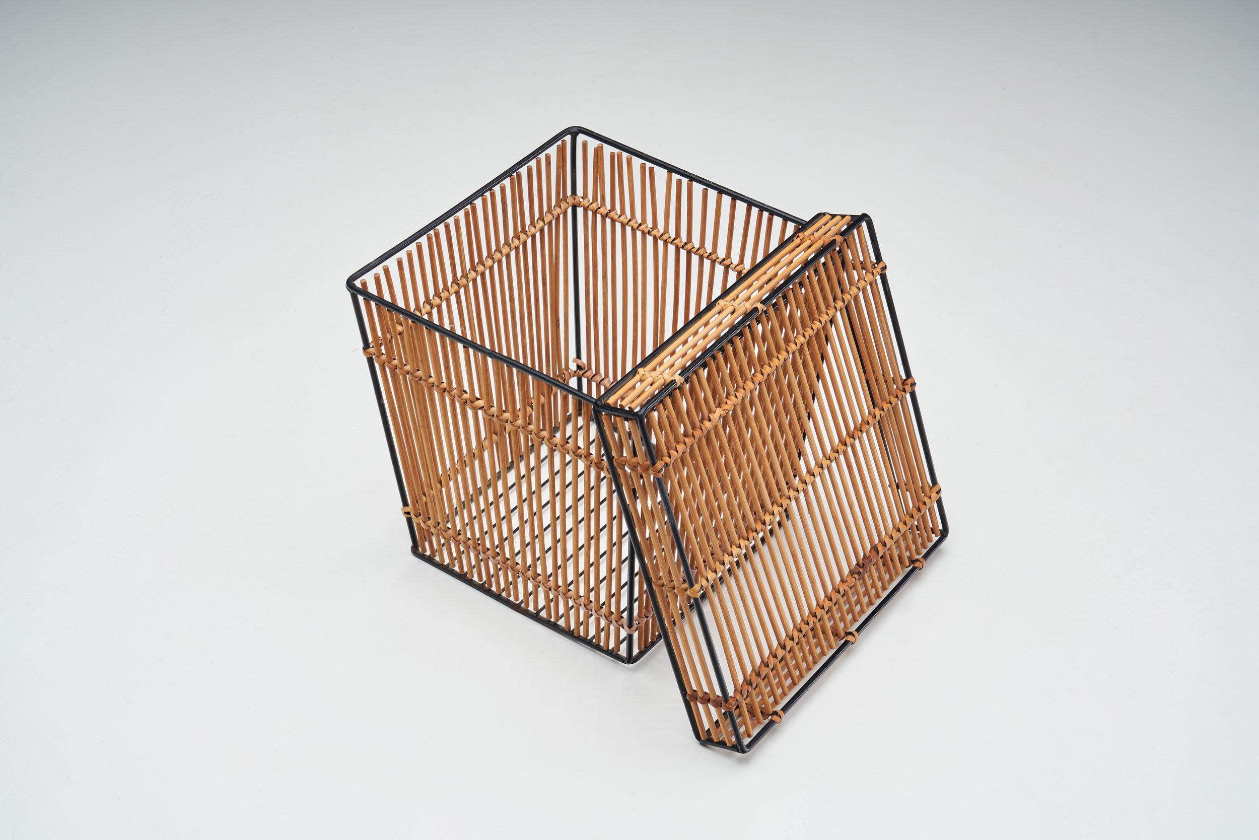 Steel Four Storage Baskets by Dirk Van Sliedregt 'Attr.' for Rohé, Netherlands, 1960s For Sale