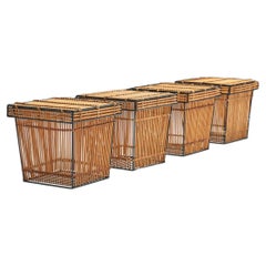 Four Storage Baskets by Dirk van Sliedregt (attr.) for Rohé, Netherlands 1960s