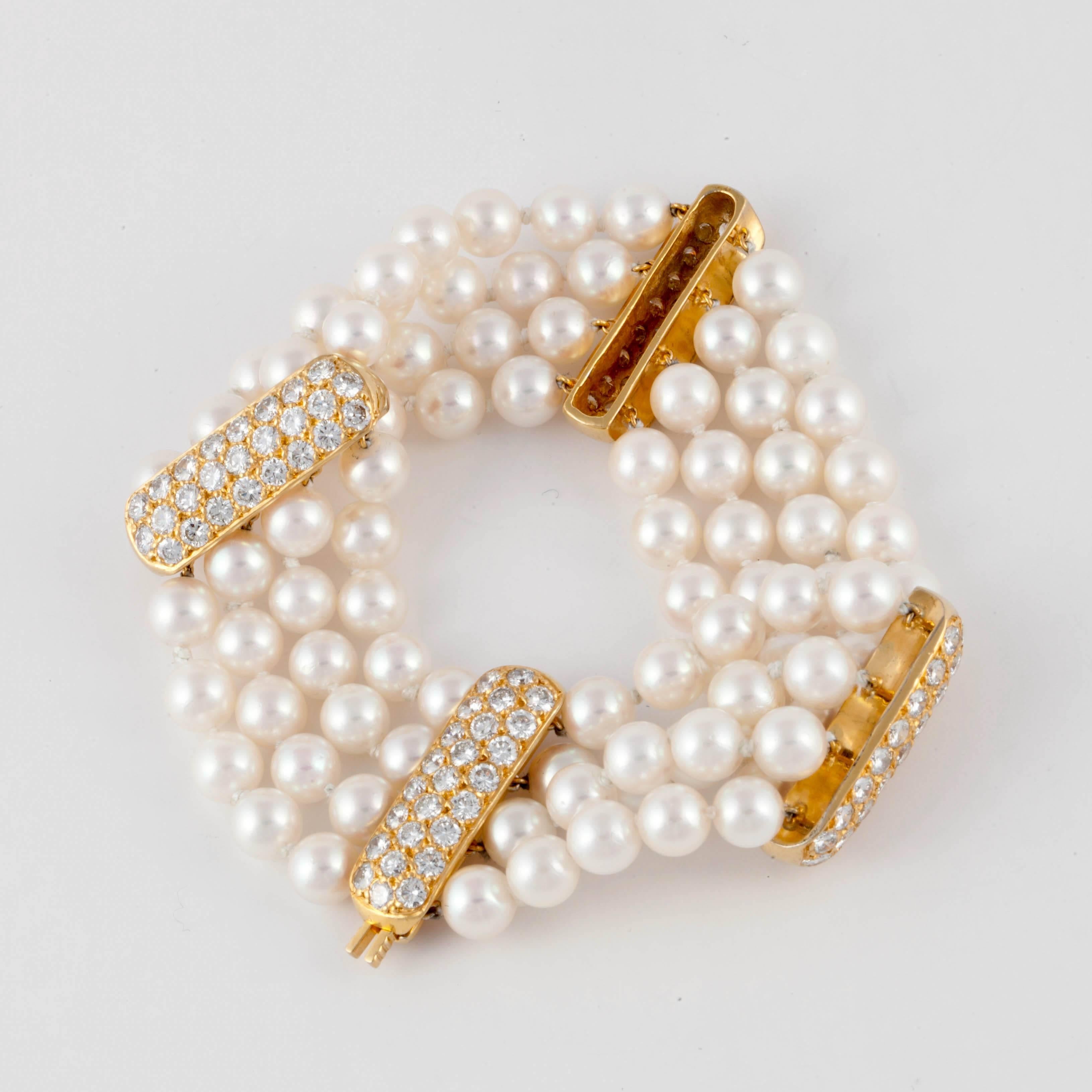 multi strand pearl bracelet