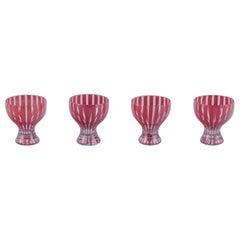 Four "Strikt" cocktail glasses, Bengt Orup, Johansfors.
