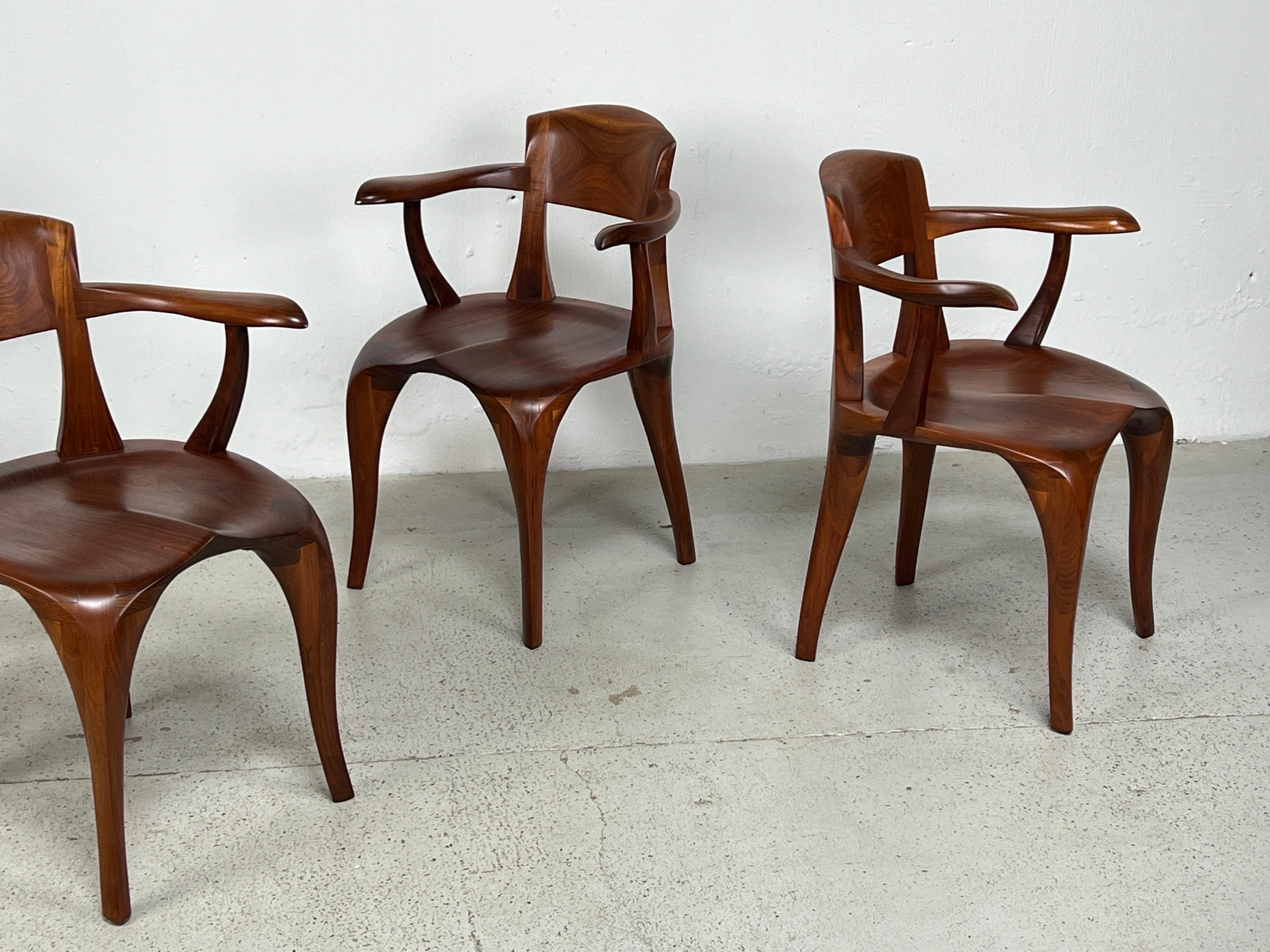 Late 20th Century Four Studio Craft Chairs by Victor DiNovi  For Sale
