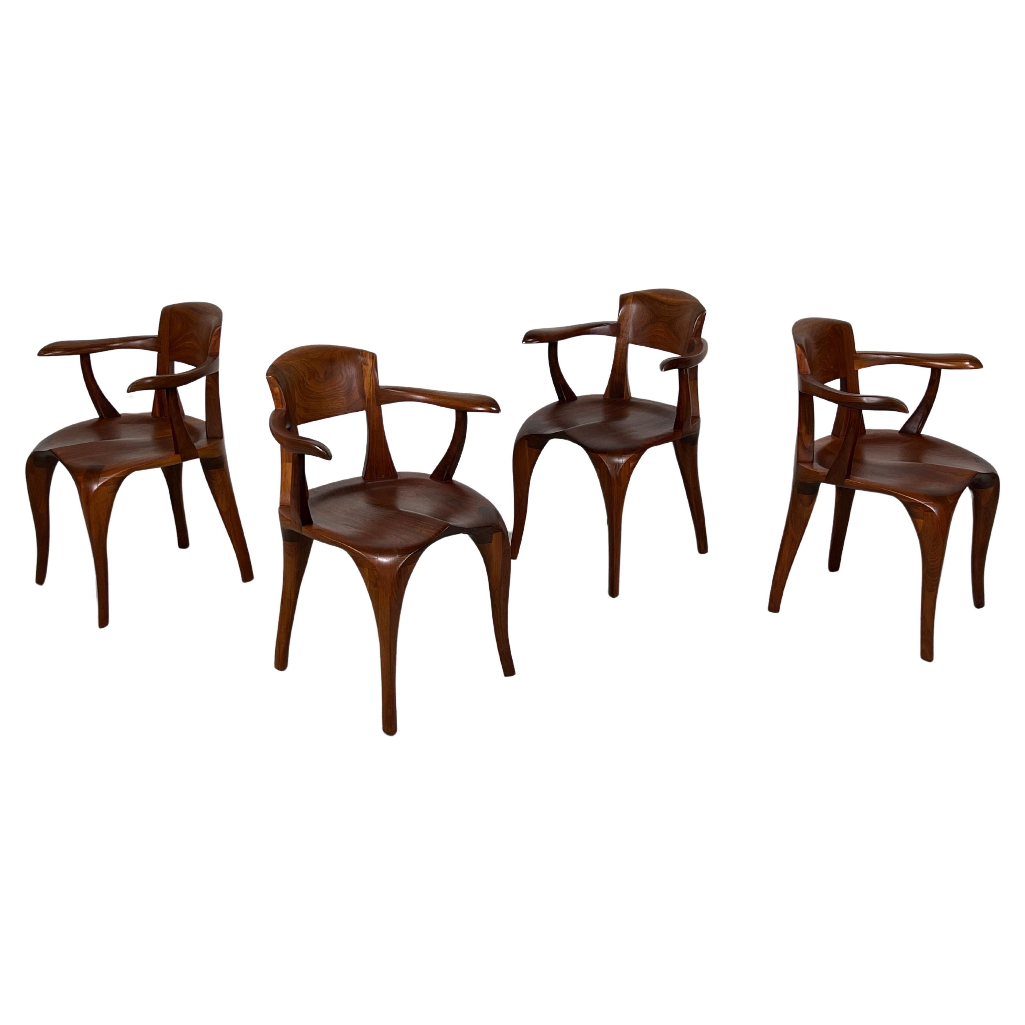 Four Studio Craft Chairs by Victor DiNovi  For Sale