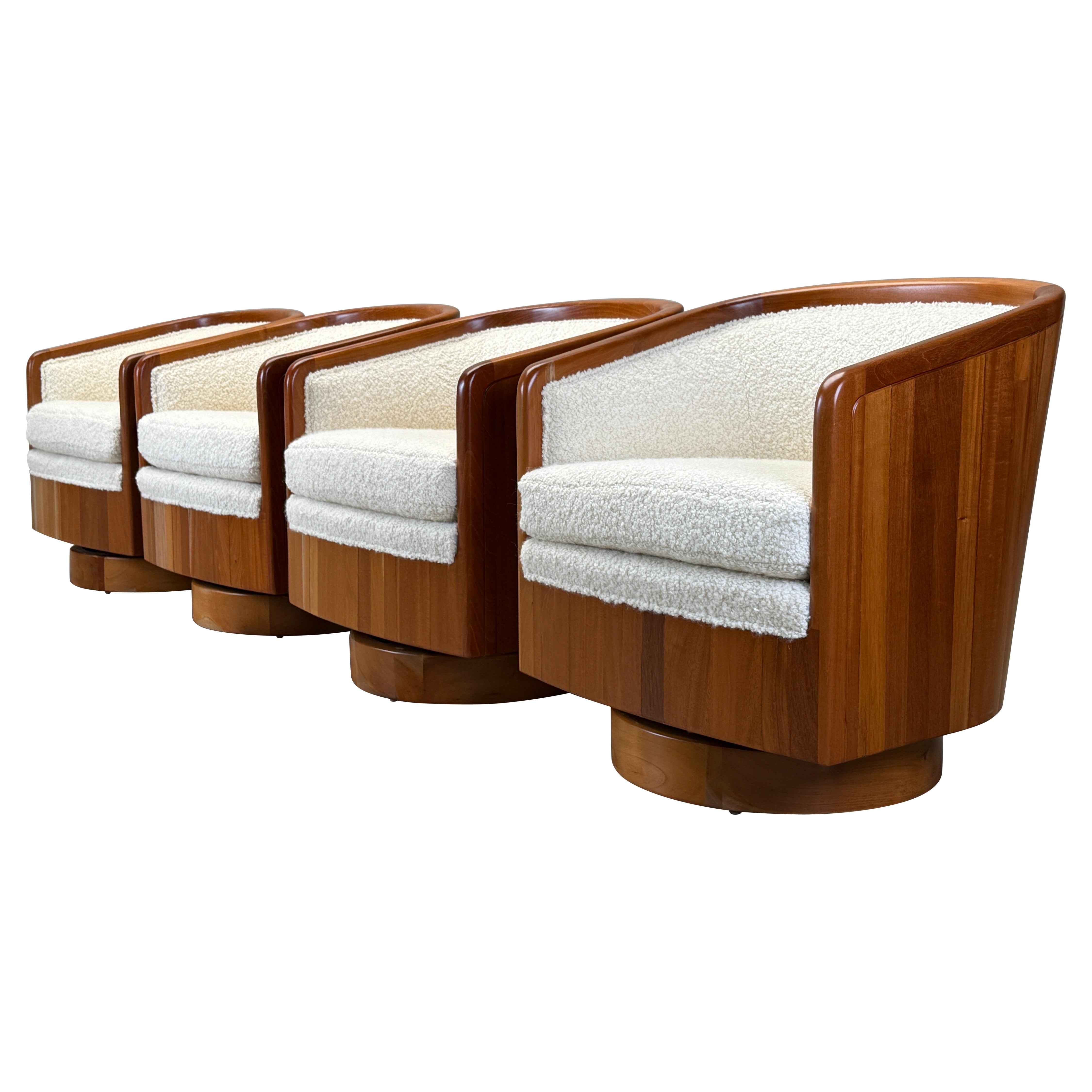 Four Studio Craft Swivel Chairs For Sale