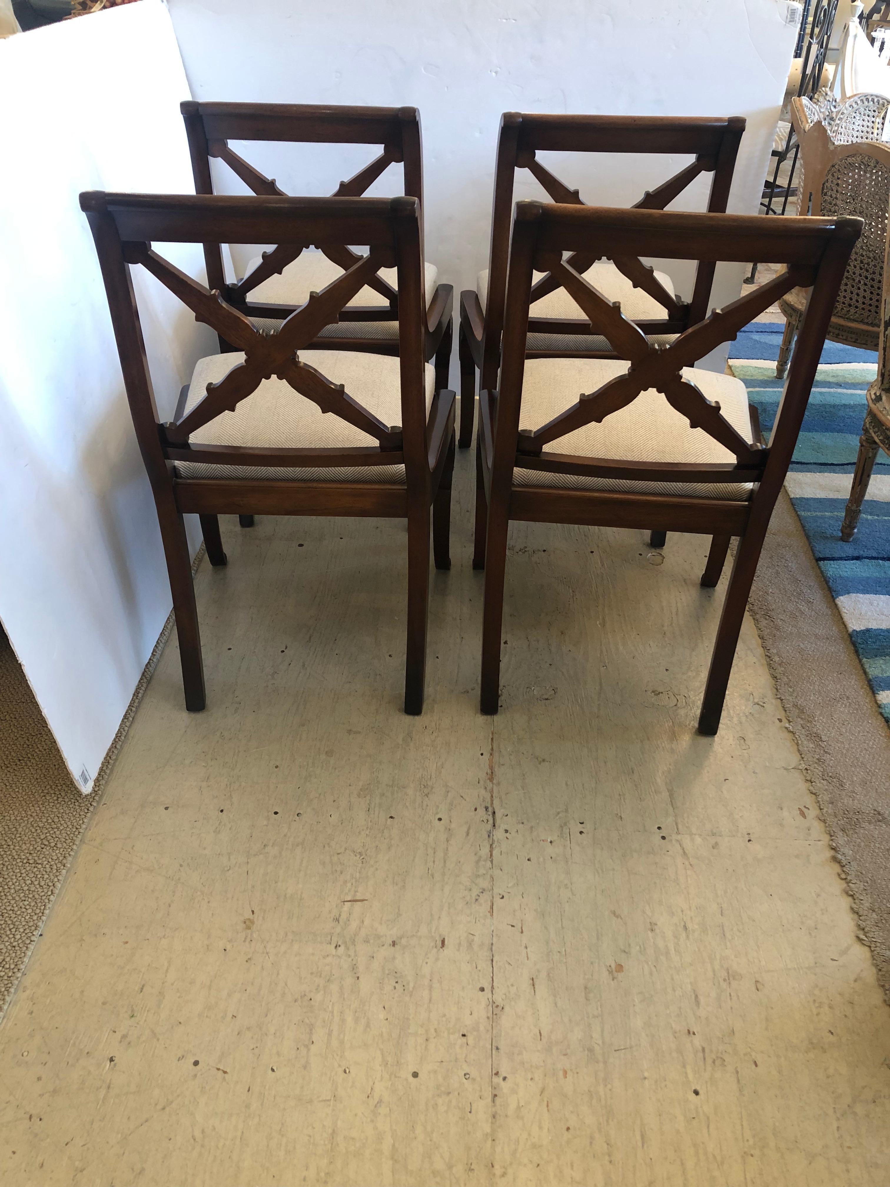 Four Superb Antique 19th Century Regency Mahogany Dining Chairs 6