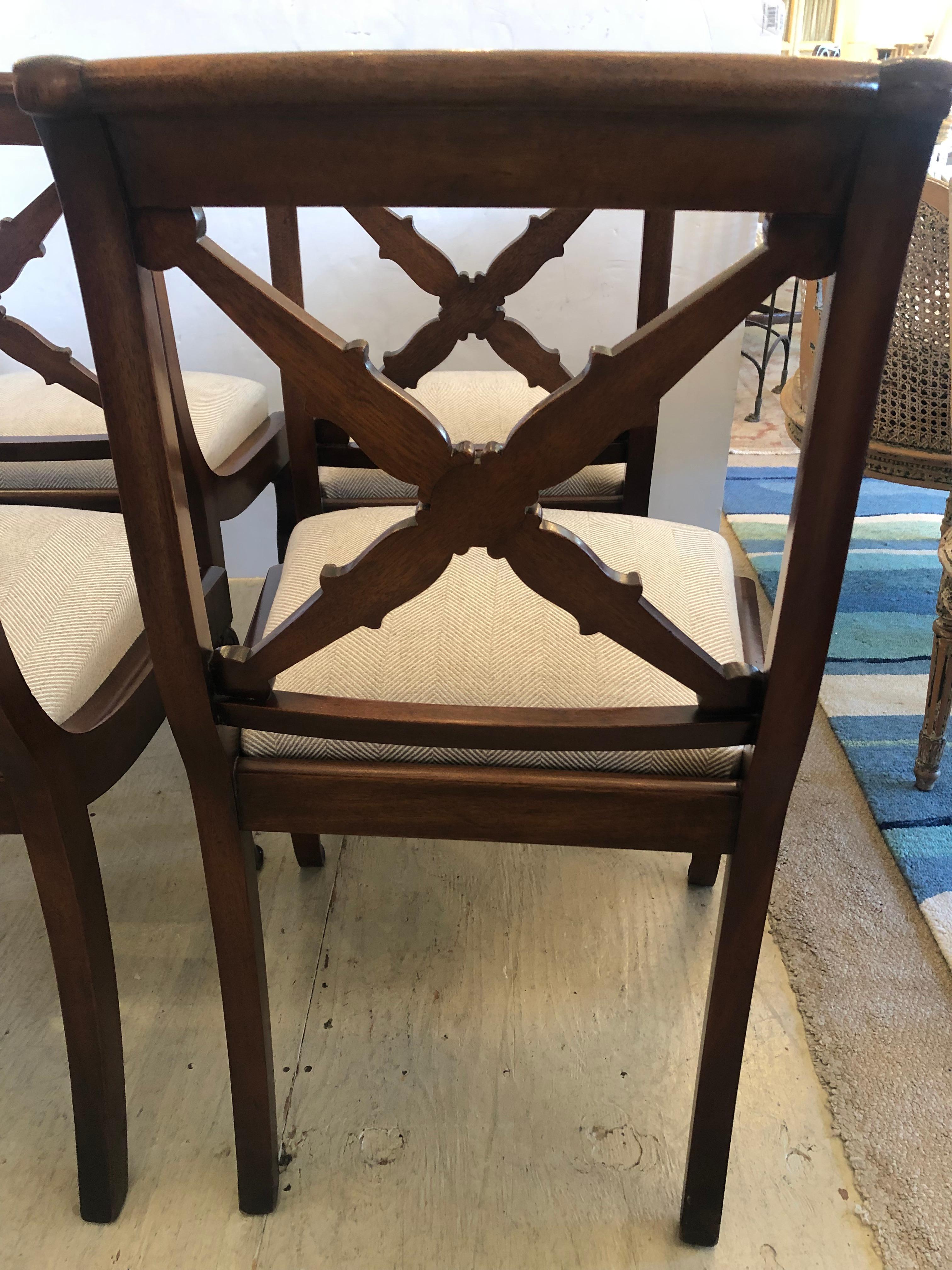 Four Superb Antique 19th Century Regency Mahogany Dining Chairs 7