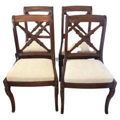 Four Superb Antique 19th Century Regency Mahogany Dining Chairs