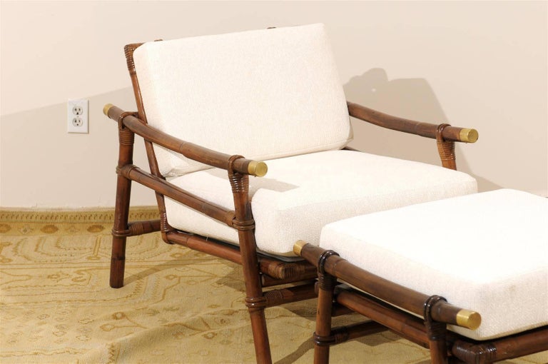 Four Superb Restored Loungers by John Wisner for Ficks Reed, circa 1954 In Excellent Condition For Sale In Atlanta, GA