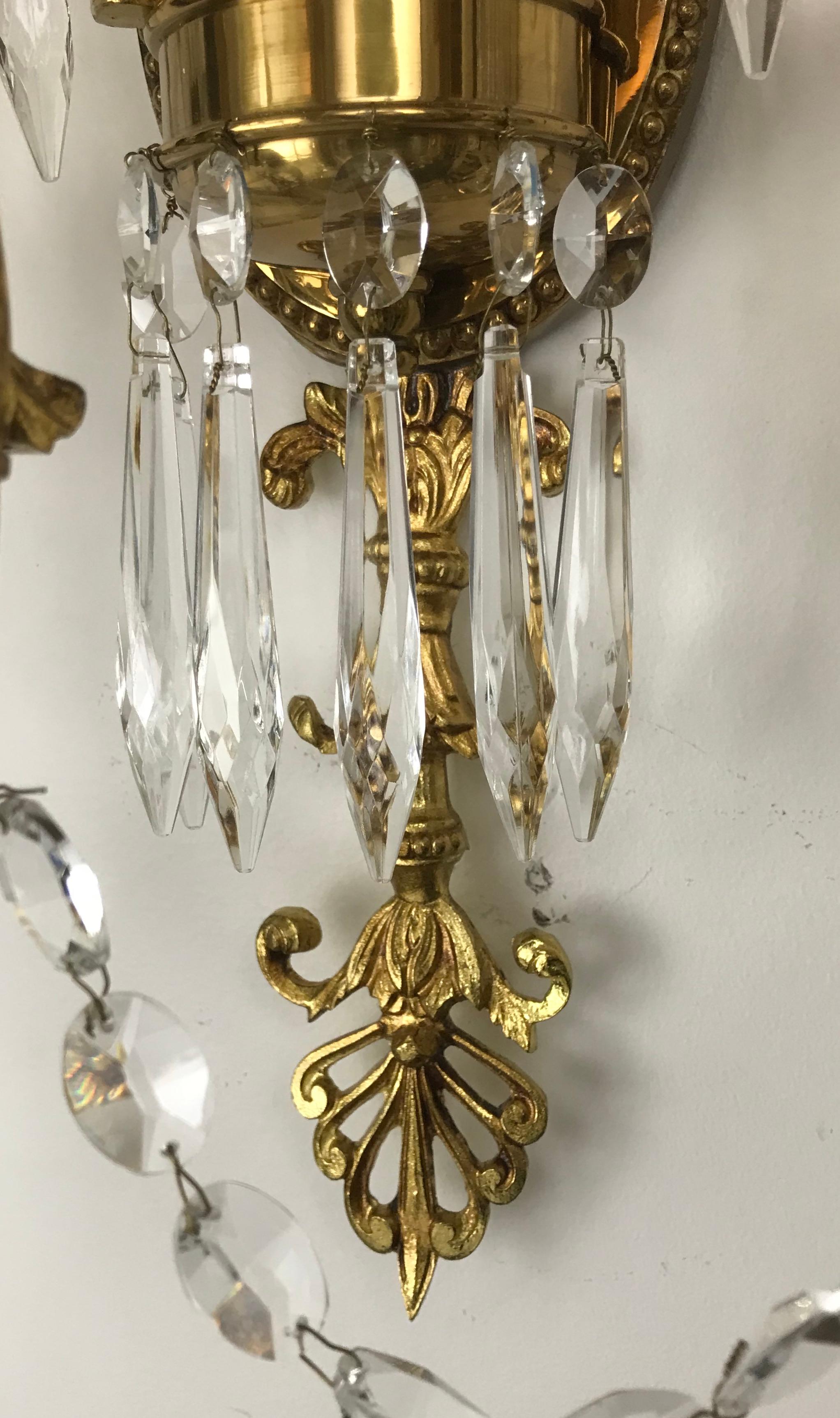 Four Swedish or Russian Neo-Classical Style Three Light Sconces For Sale 1