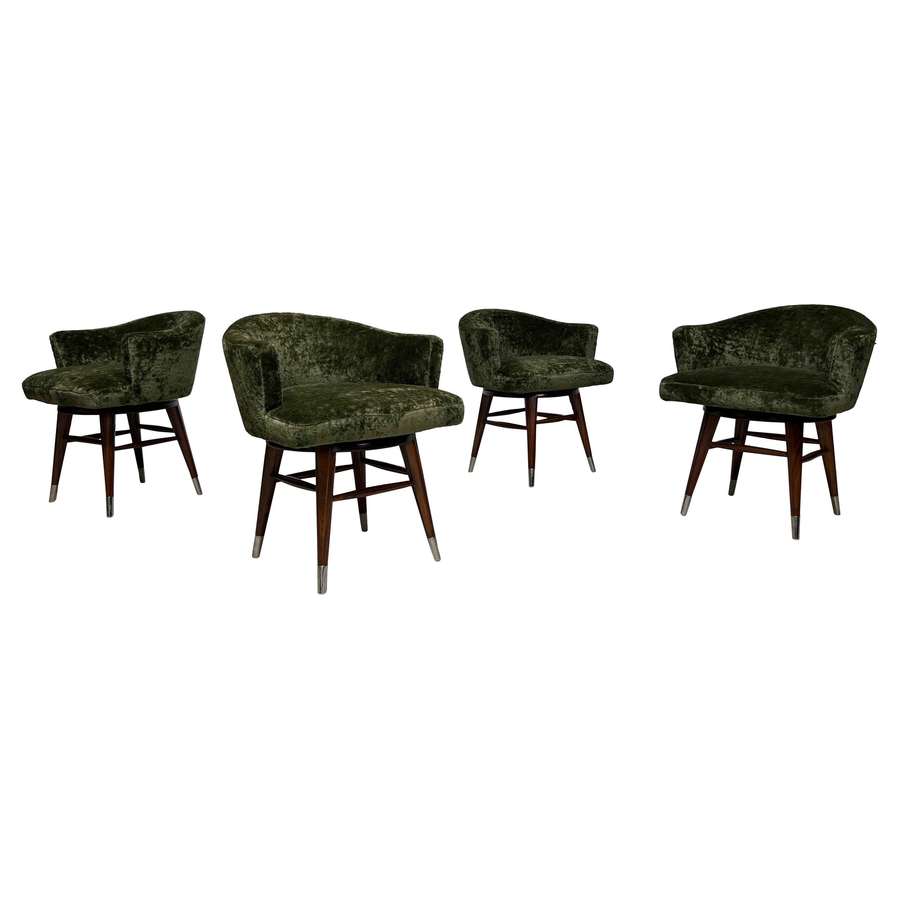 Four Swivel Stools / Chairs by Edward Wormley for Dunbar