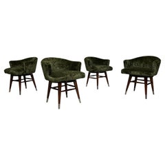 Vier drehbare Hocker / Stühle von Edward Wormley für Dunbar