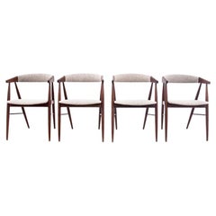 Four teak chairs by Ejner Larsen & Aksel Bender Madsen, Denmark, 1960s.