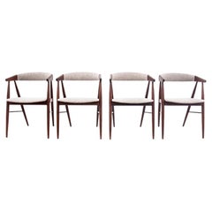 Four teak chairs by Ejner Larsen & Aksel Bender Madsen, Denmark, 1960s.