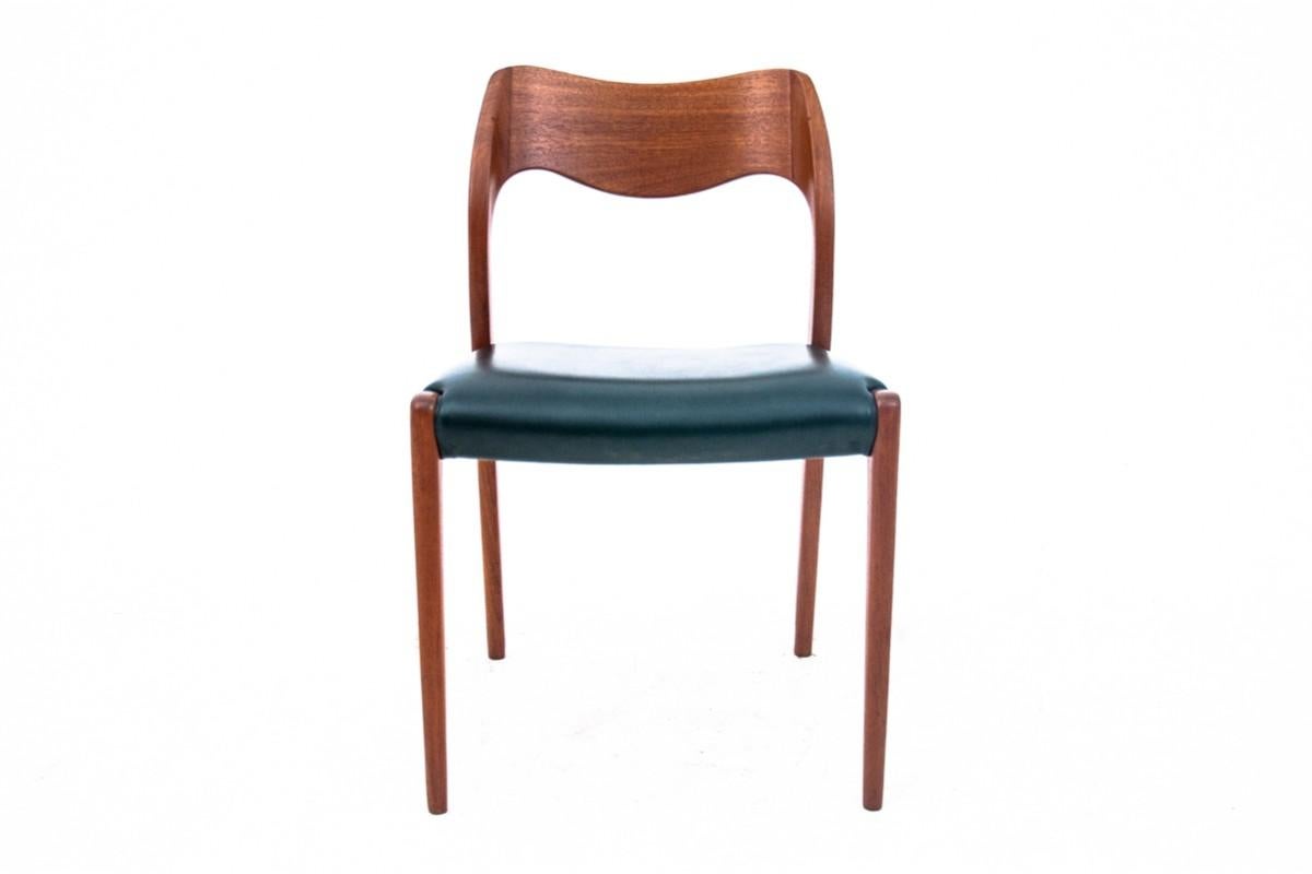 Mid-20th Century Four Teak Chairs, Model 71, Designed by N.O. Møller in 1960s