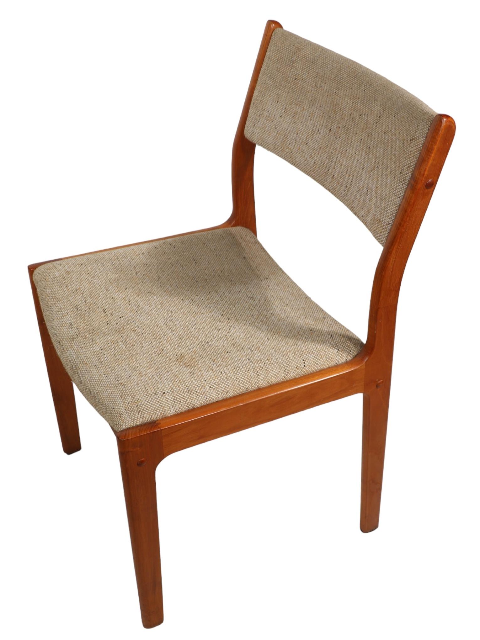 Four Teak  Danish Style Mid Century Dining Chairs by D Scan c 1950/1960's  For Sale 1