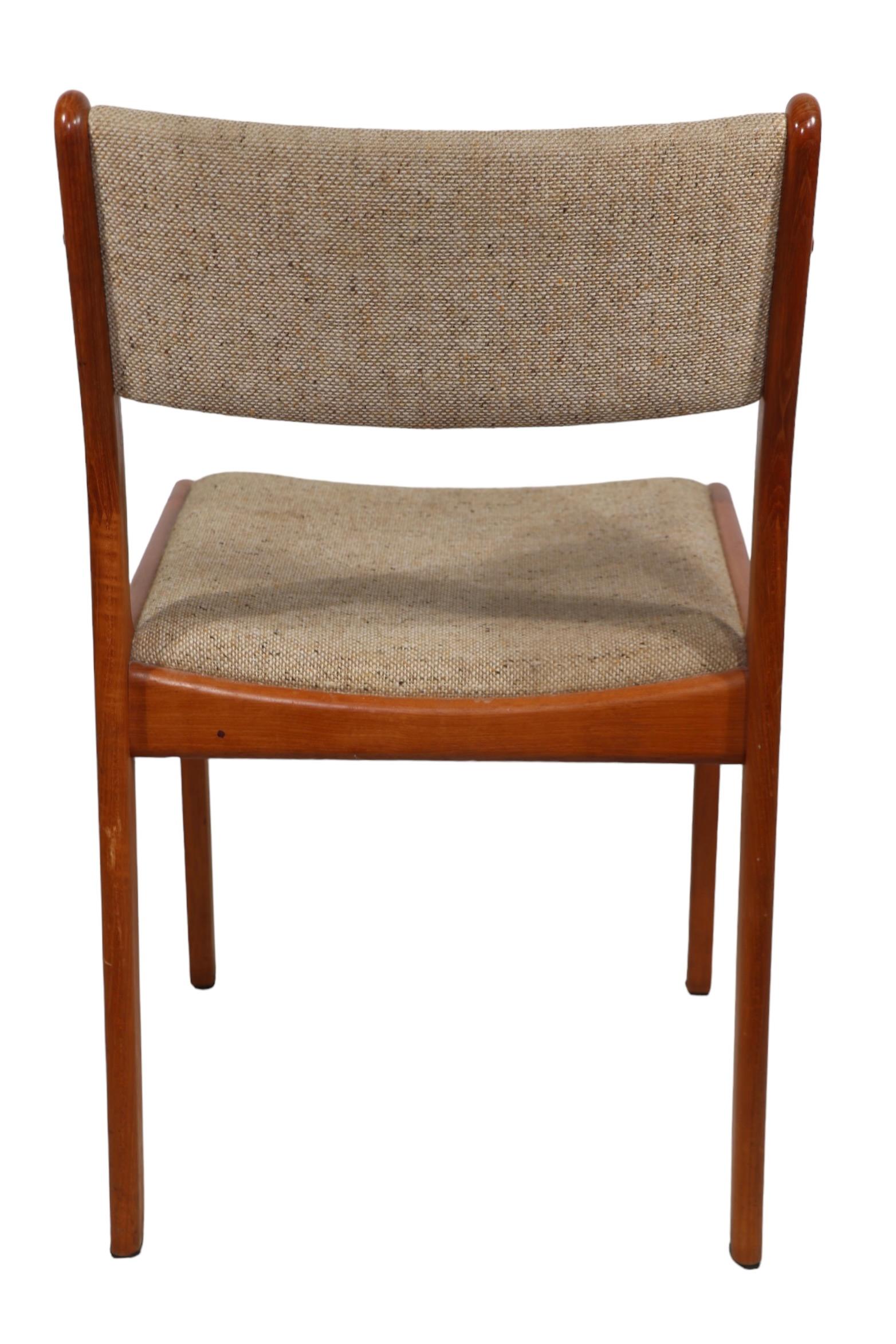 Four Teak  Danish Style Mid Century Dining Chairs by D Scan c 1950/1960's  For Sale 2