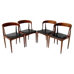 Four Teak Mid-Century Modern Dining Chairs by Johannes Andersen for Uldum, 1960s