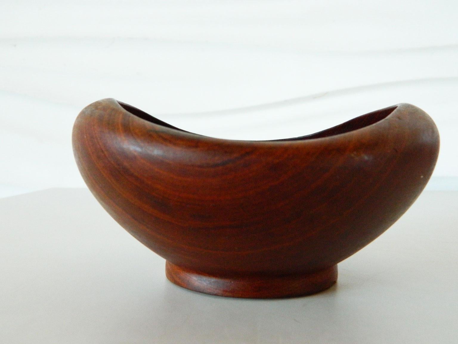 20th Century Four Teak Wood Bowls in the Style of Finn Juhl For Sale