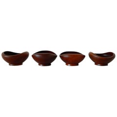Four Teak Wood Bowls in the Style of Finn Juhl