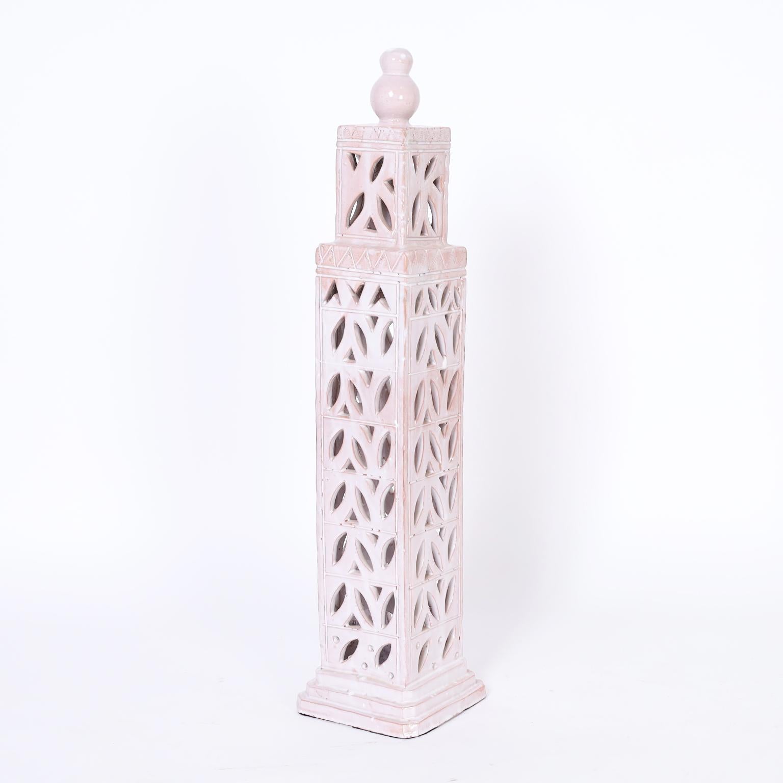 terra cotta candle holder