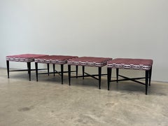 Four Thebes Stools by Edward Wormley for Dunbar
