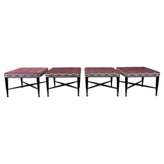 Four Thebes Stools by Edward Wormley for Dunbar