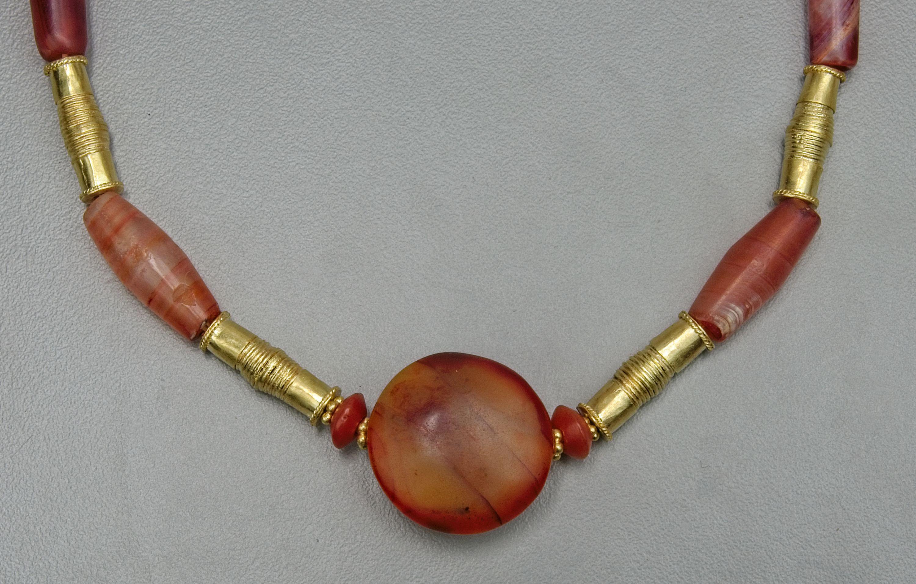 carnelian beaded necklace