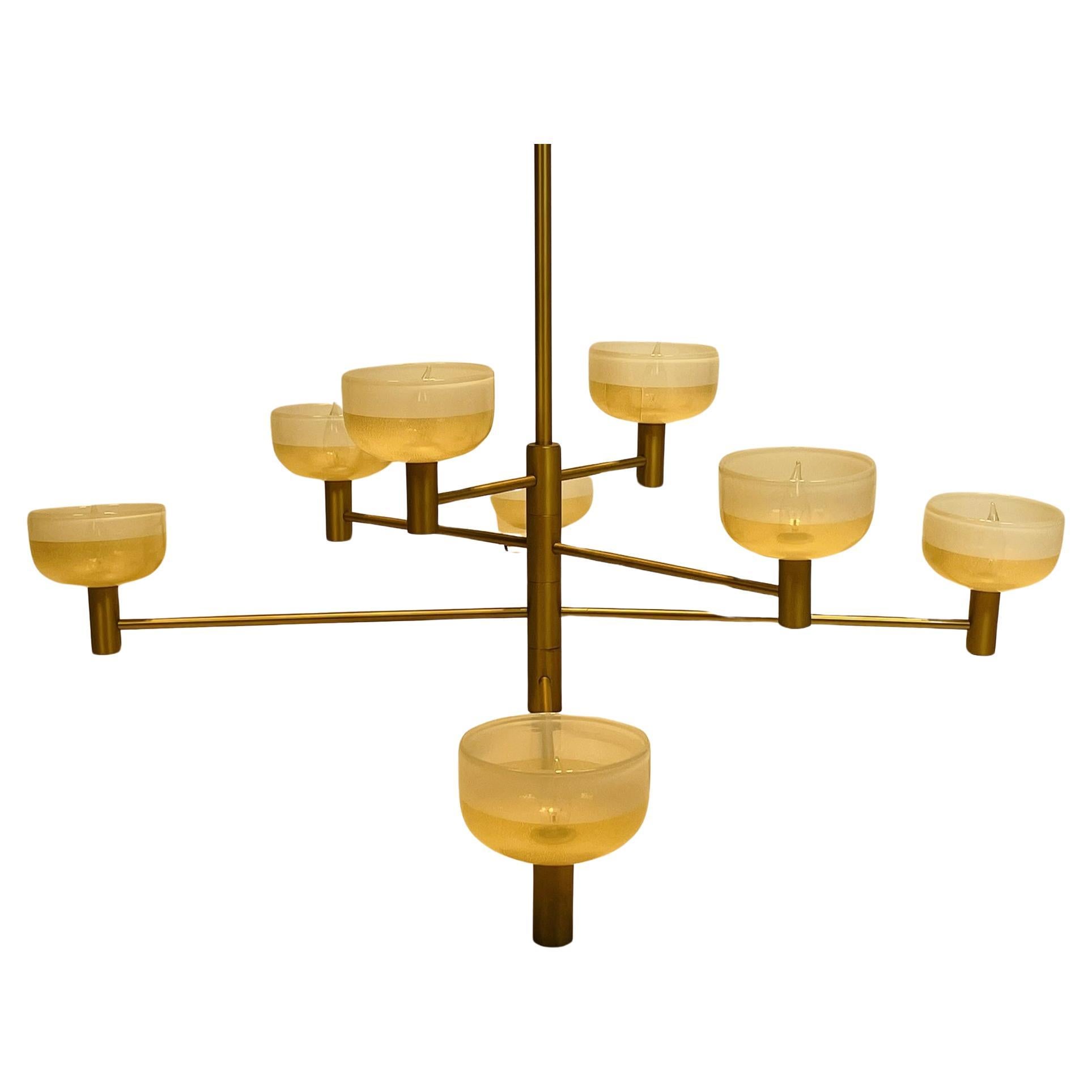 Modern Four-Tier Otto Luce Chandelier by Cartwright New York For Sale