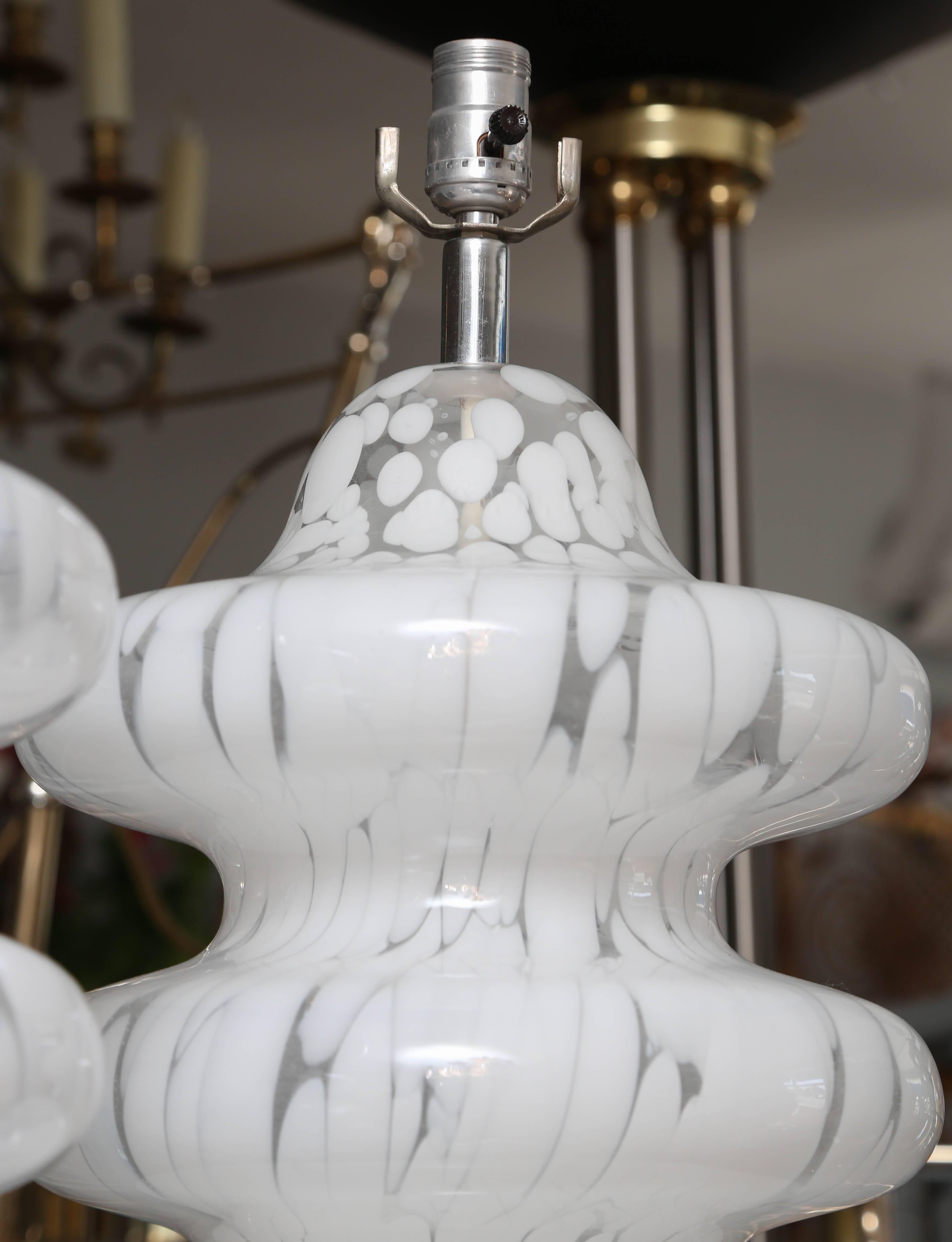 20th Century Four-Tiered Midcentury Murano Lamps