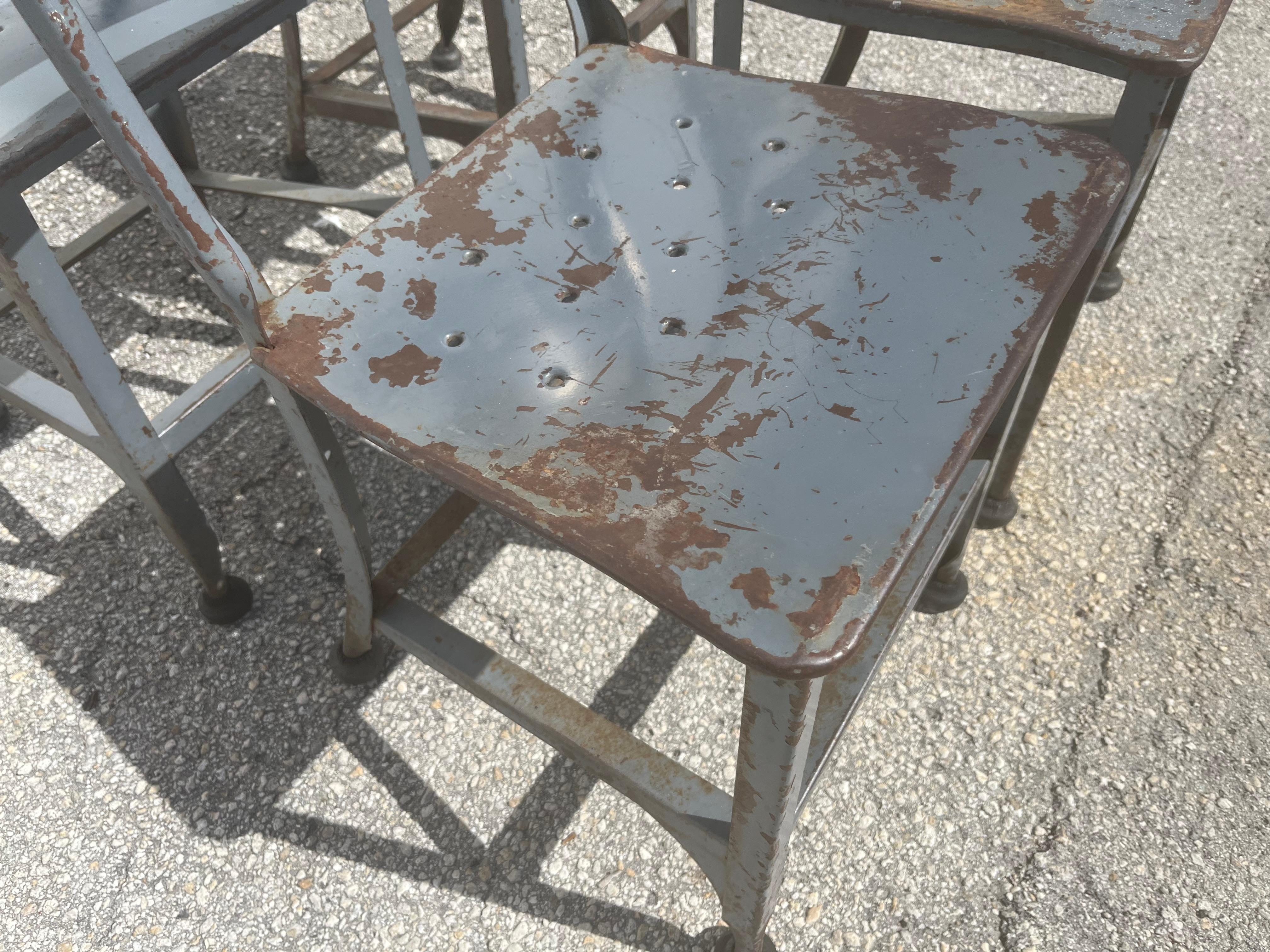 Four Toledo Steel Dining Chair, Industrial, USA For Sale 7
