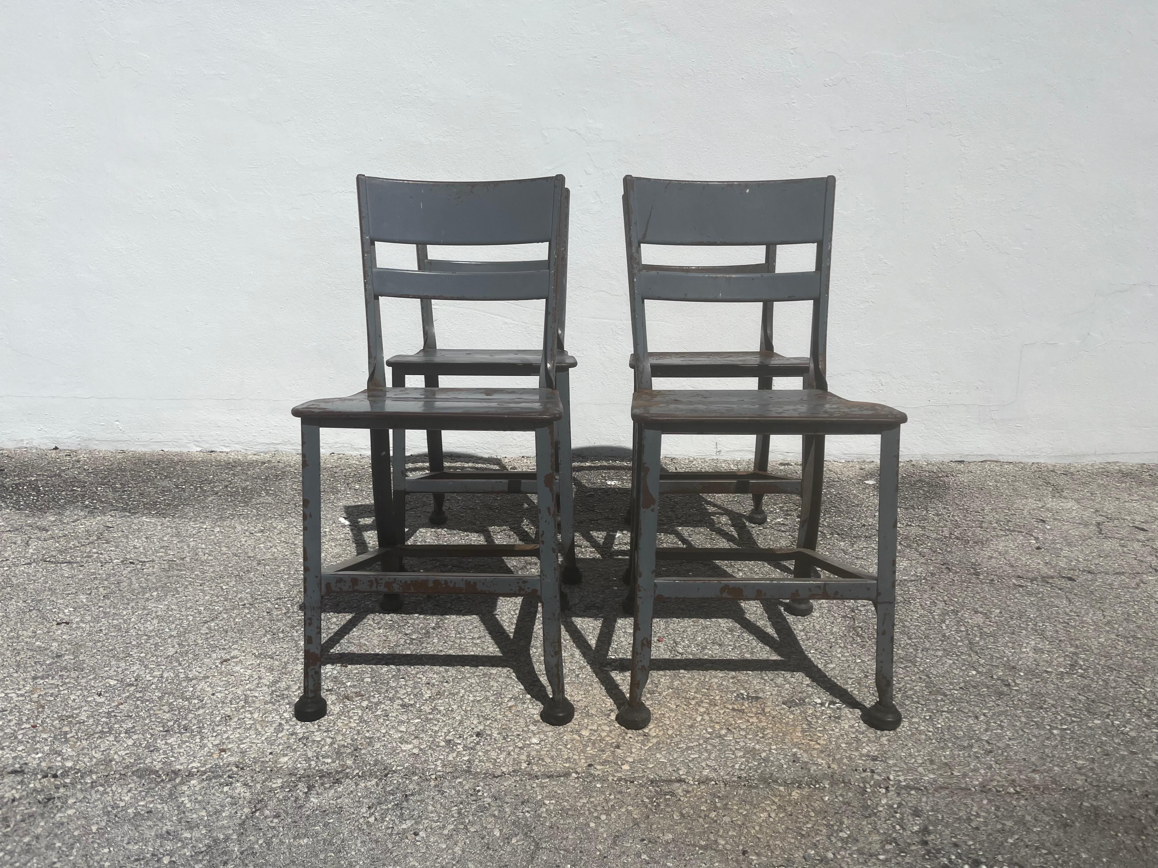 Four Toledo Steel Dining Chair, Industrial, USA For Sale 10