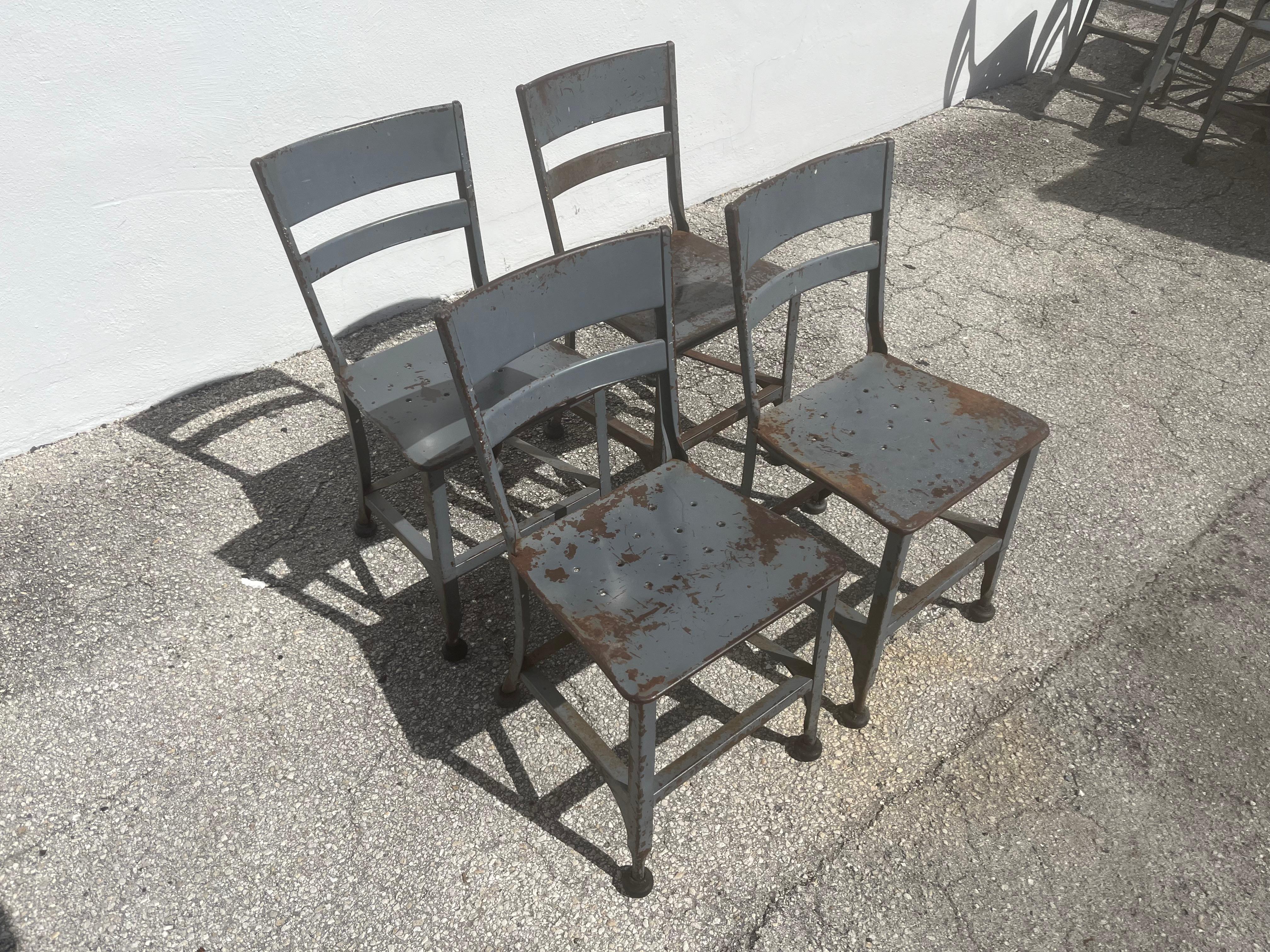 Four Toledo Steel Dining Chair, Industrial, USA For Sale 12