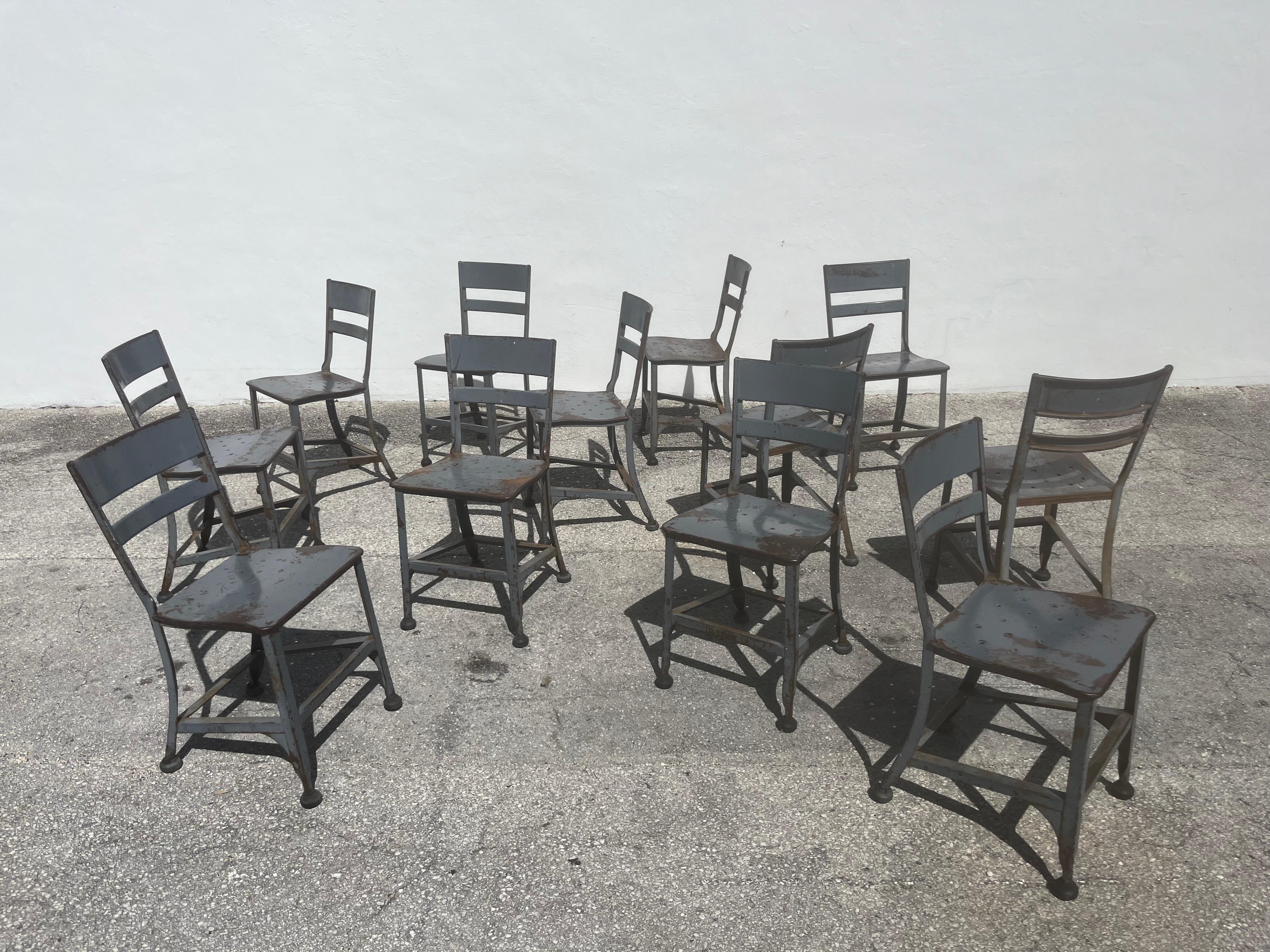 Four Toledo Steel Dining Chair, Industrial, USA For Sale 14