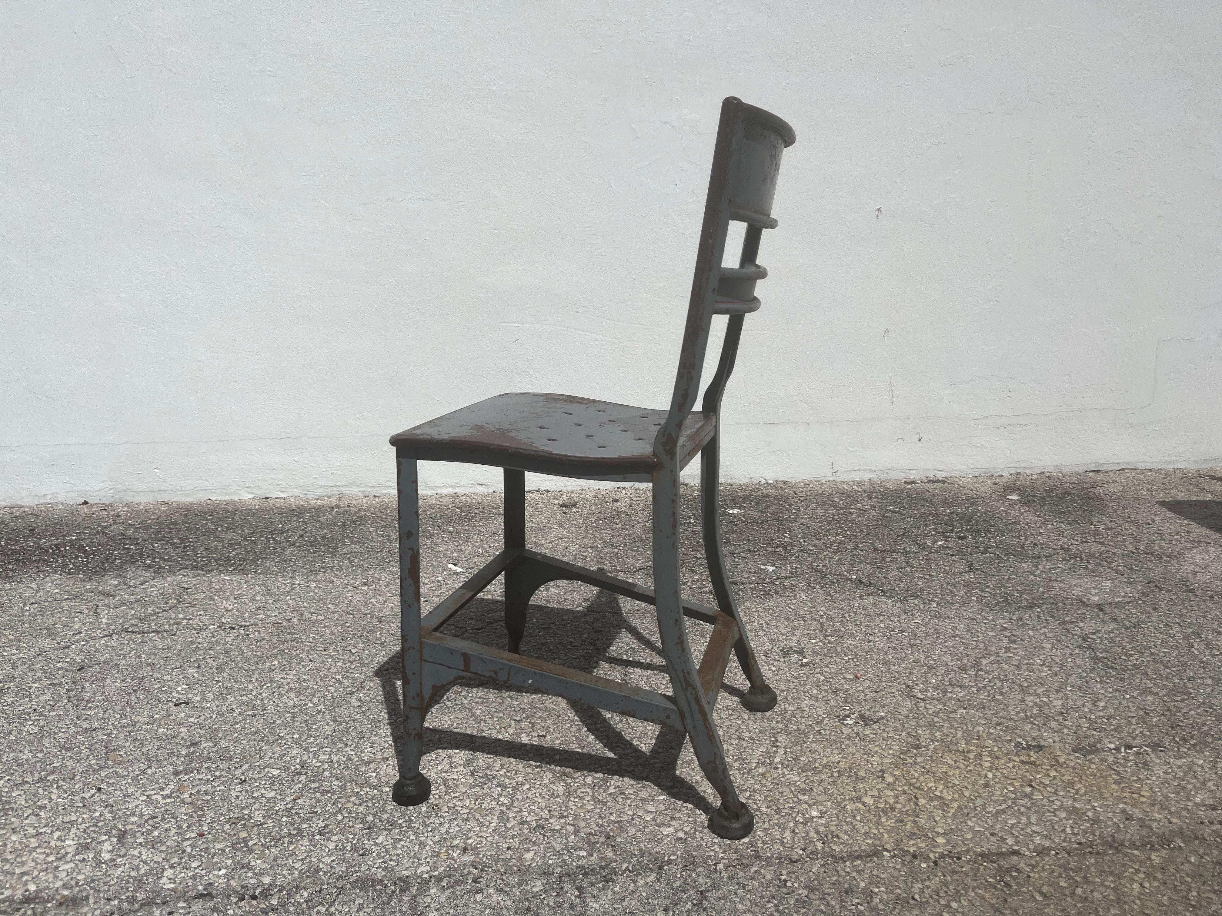 American Four Toledo Steel Dining Chair, Industrial, USA For Sale