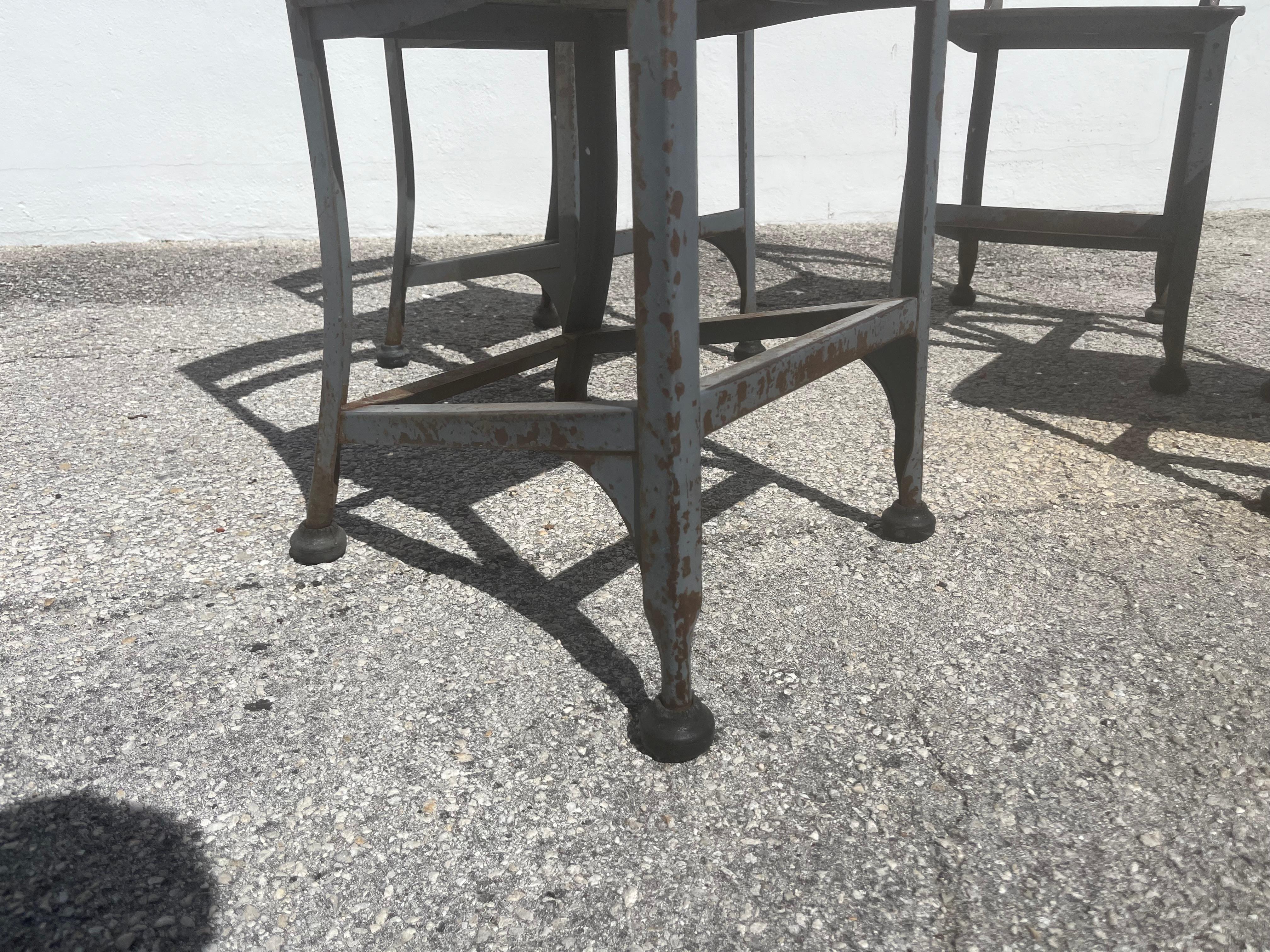 Mid-20th Century Four Toledo Steel Dining Chair, Industrial, USA For Sale