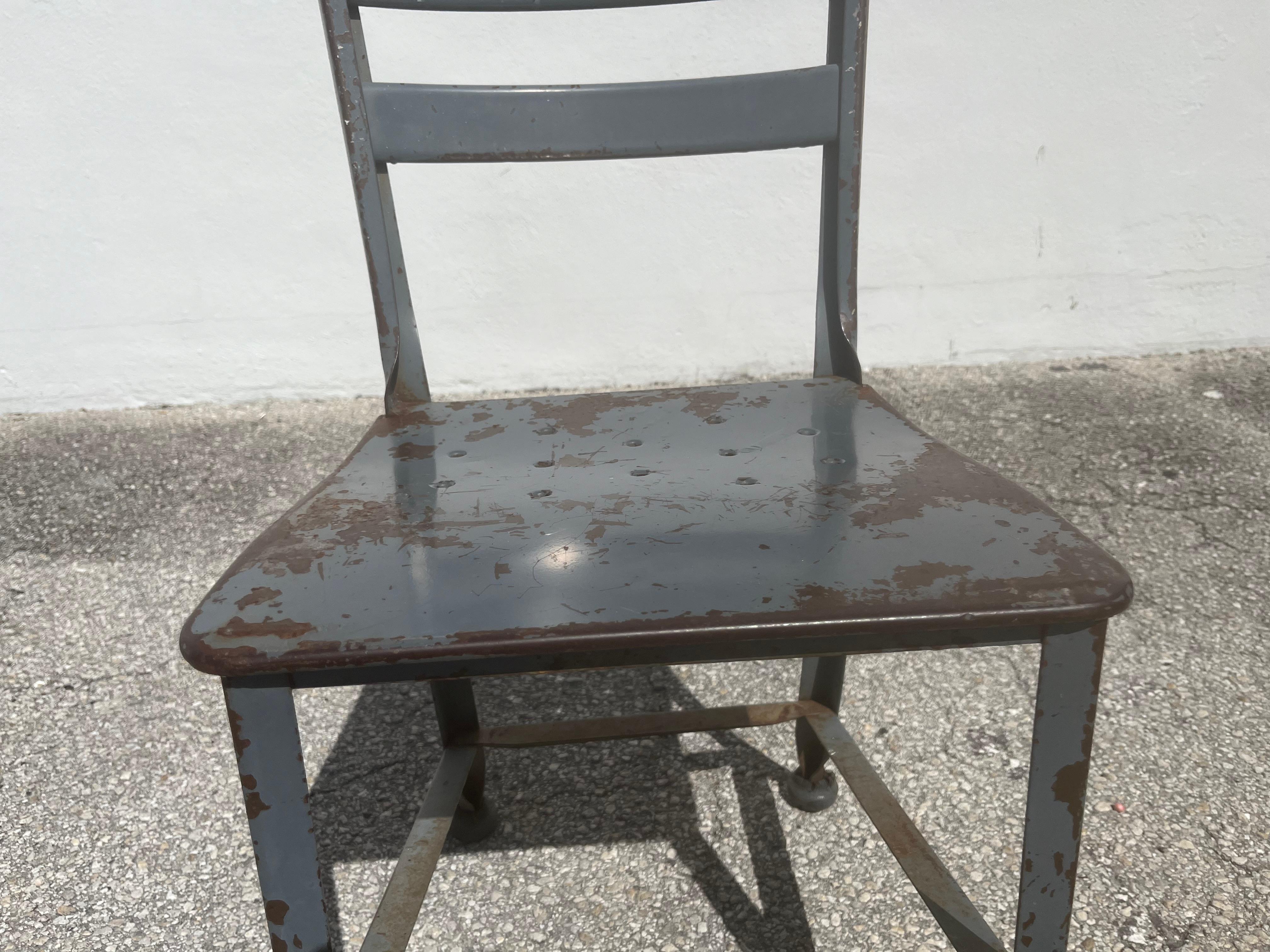 Four Toledo Steel Dining Chair, Industrial, USA For Sale 1