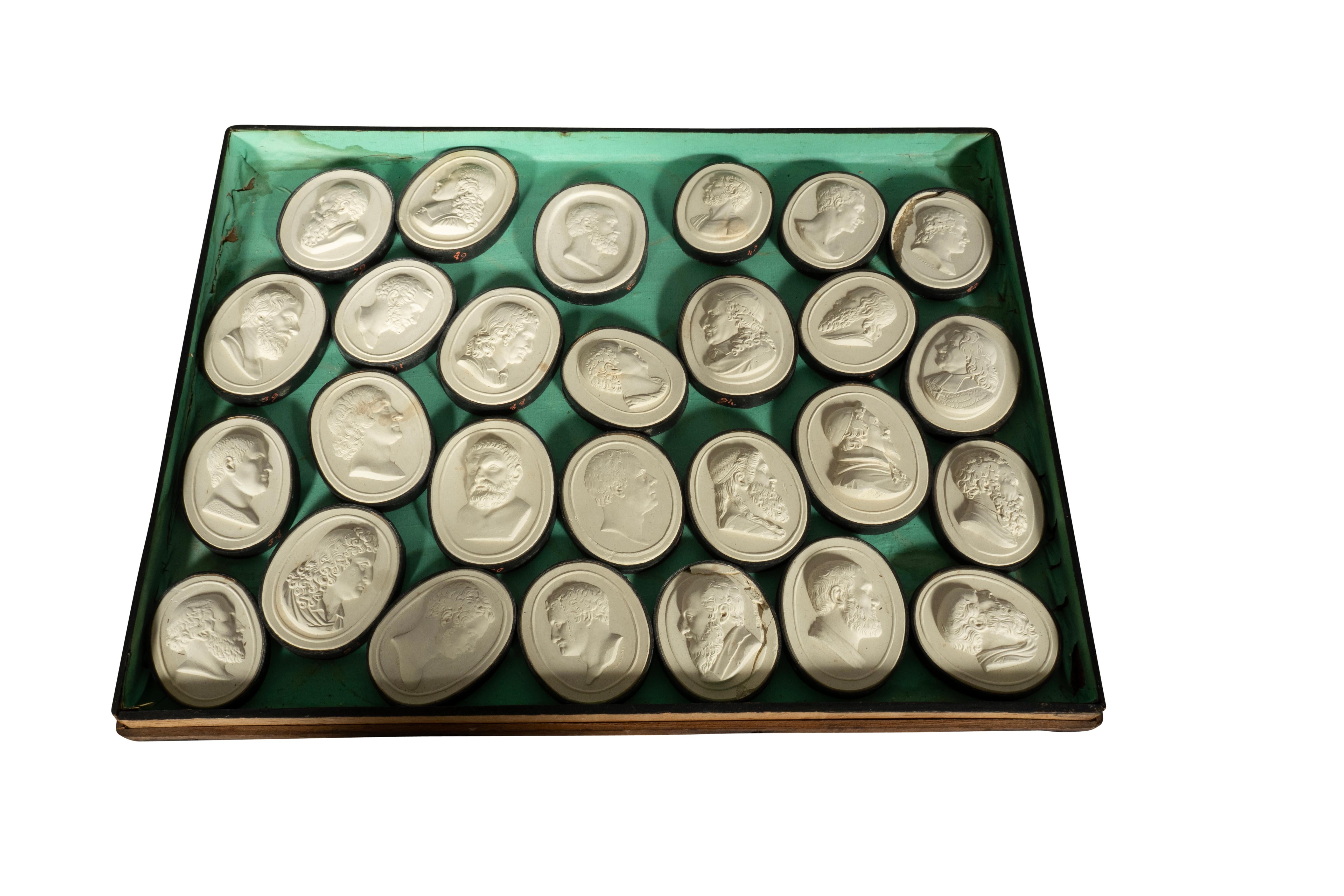 Four Trays Of Italian Grand Tour Plaster Intaglios 1