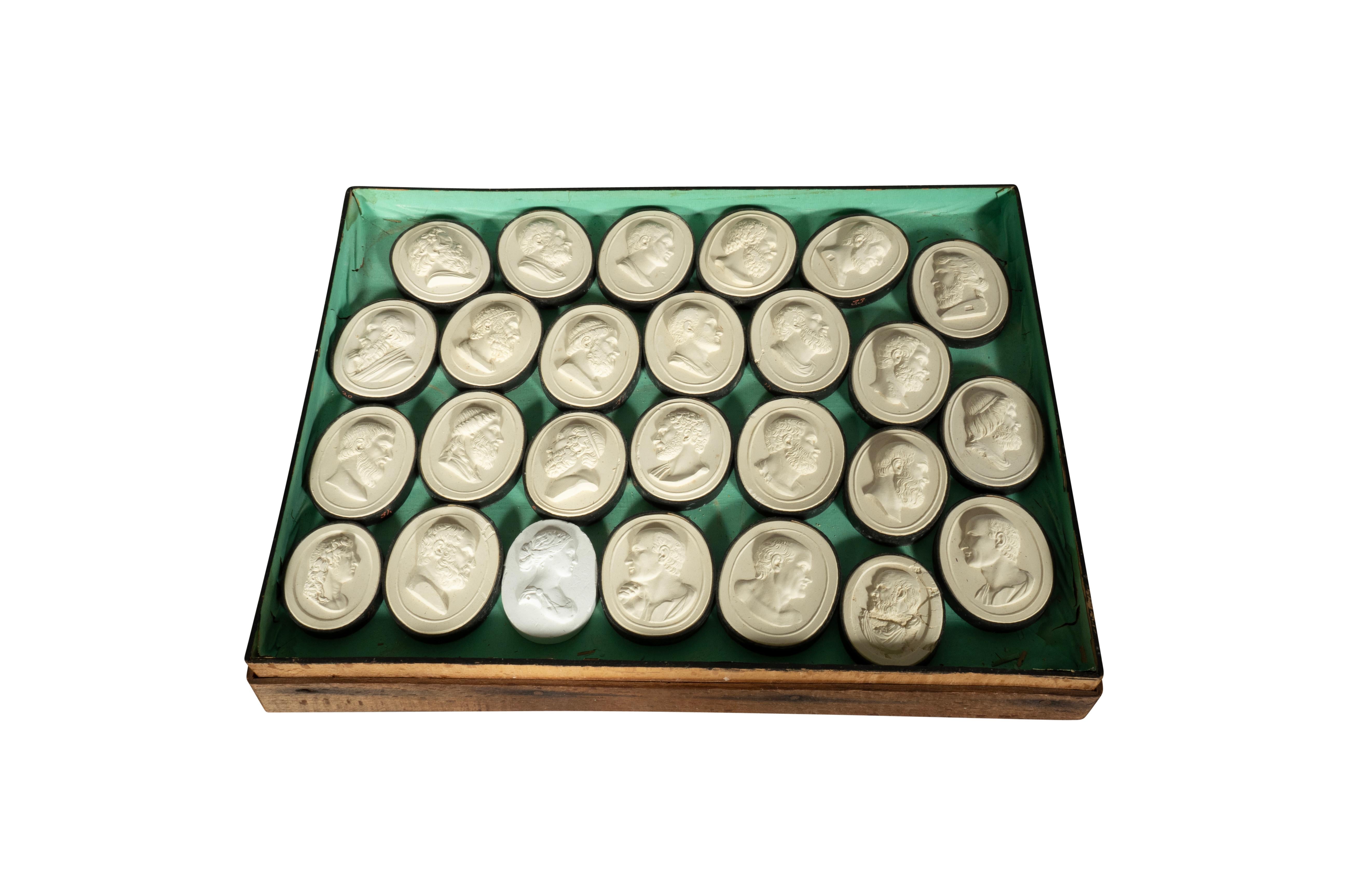Four Trays Of Italian Grand Tour Plaster Intaglios 2