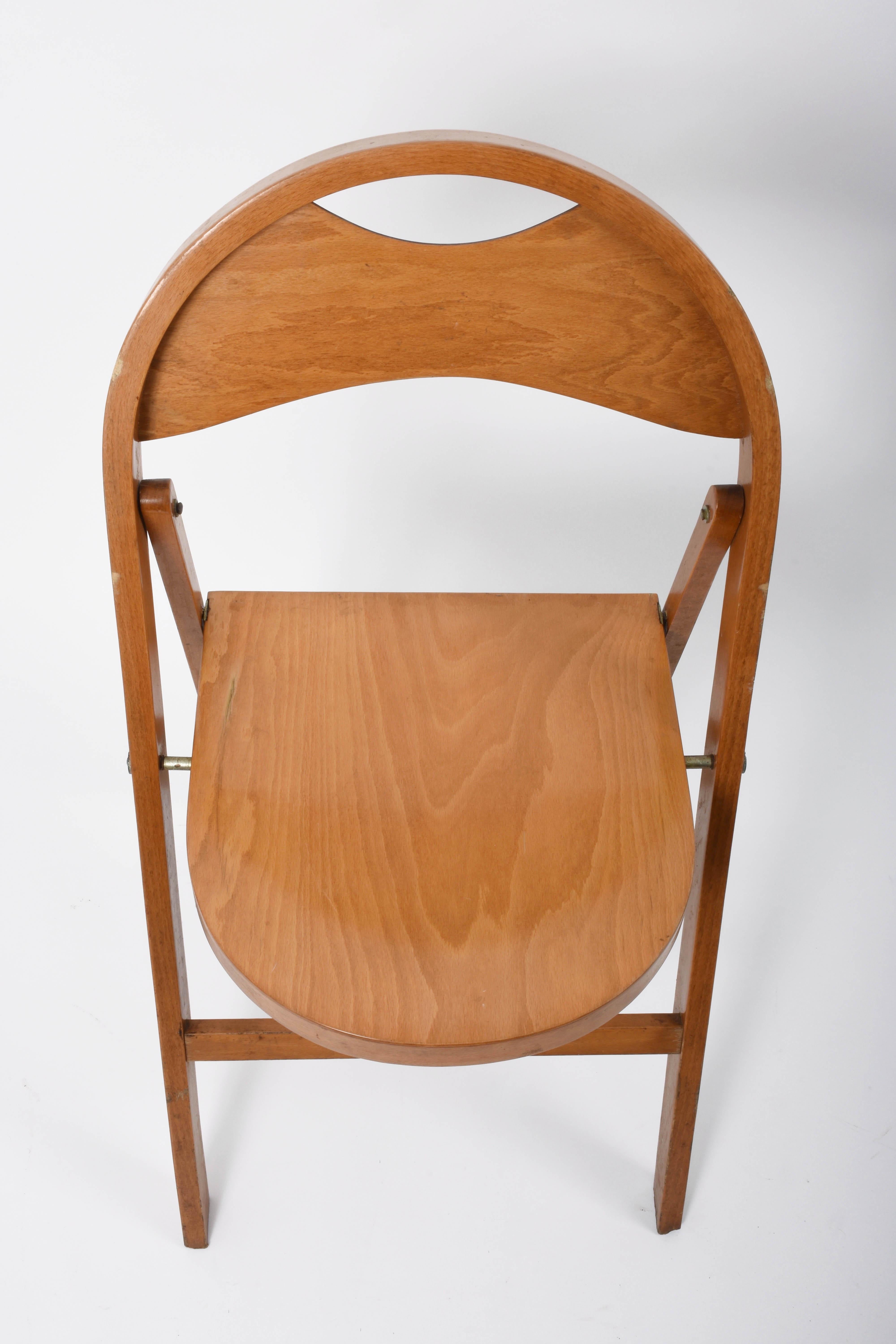 European Four Tric Chairs by Castiglioni for BBB Emmebonacina, Italy, 1970s Folding Chair