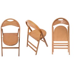 Four Tric Chairs by Castiglioni for BBB Emmebonacina, Italy, 1970s Folding Chair