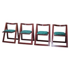 Four Trieste Folding Chairs Bazzani Design Aldo Jacober Pierangela D'aniello 60s