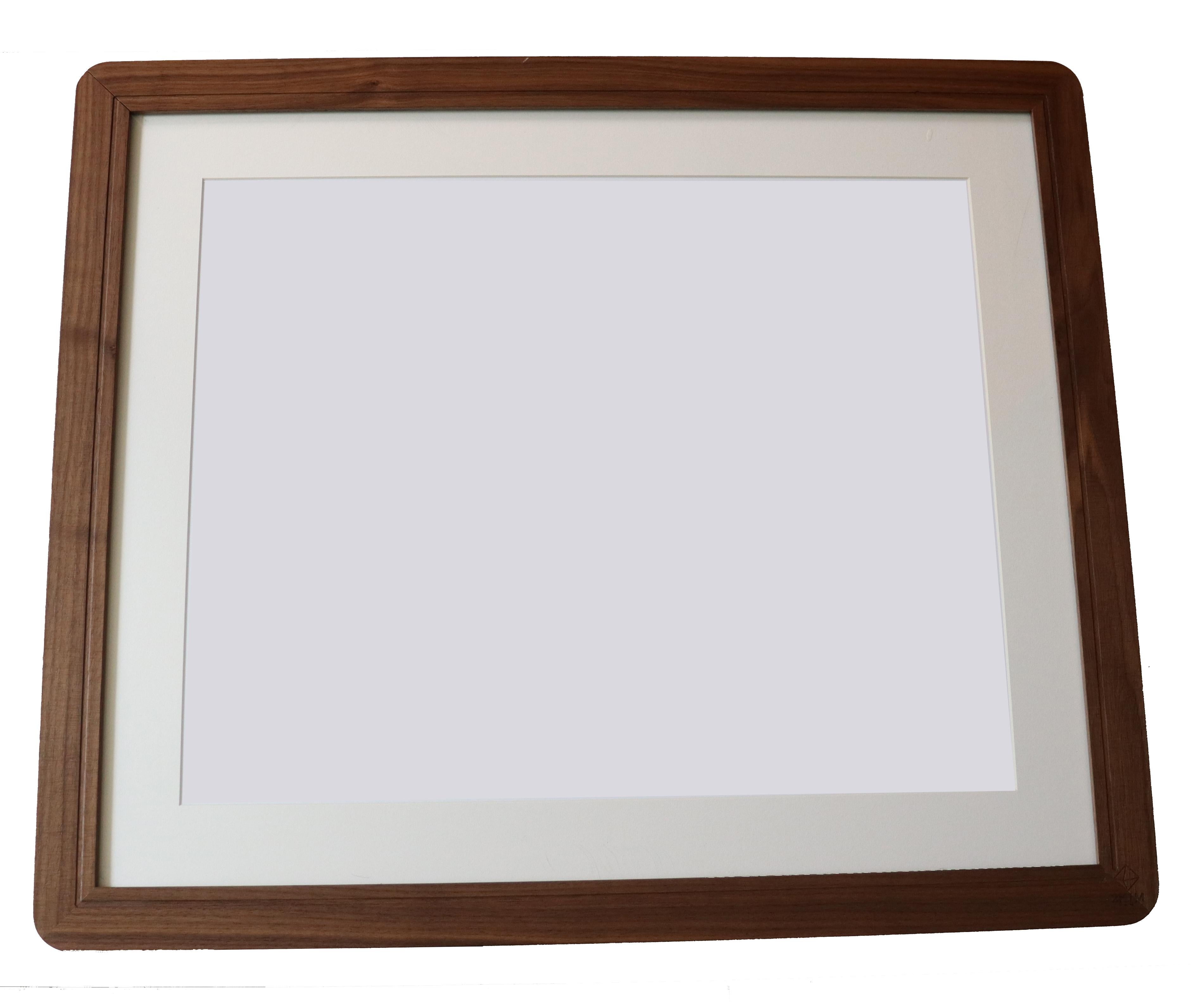 Woodwork Four Used Solid Wood Picture Frames Contemporary Walnut Made in Italy, Auction For Sale