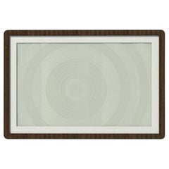 Quattro cornici per quadri in legno massiccio usate, contemporanee, in noce, Made in Italy, all'asta