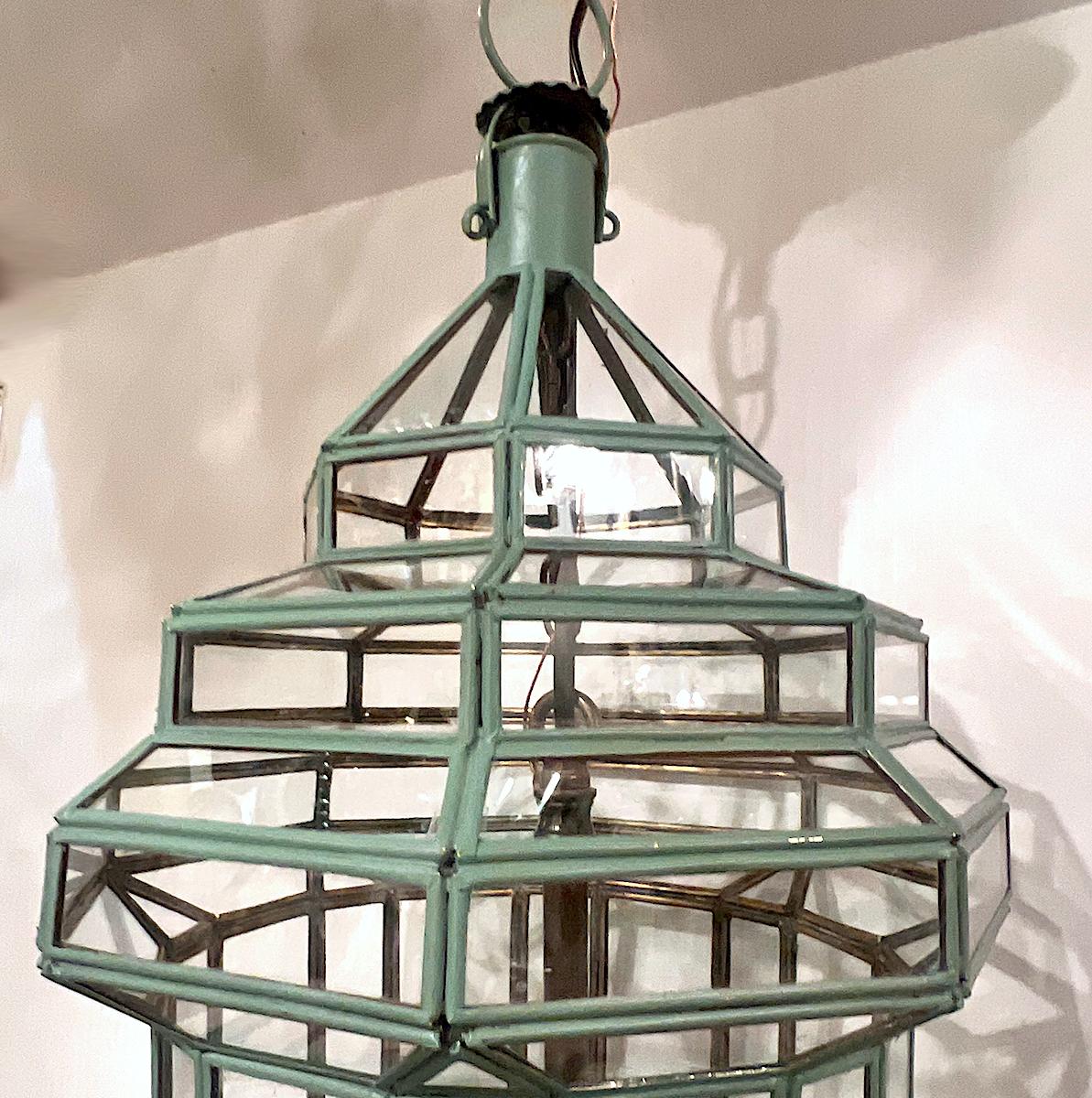 Cuatro faroles de Verdigris, se venden por unidad Italiano en venta