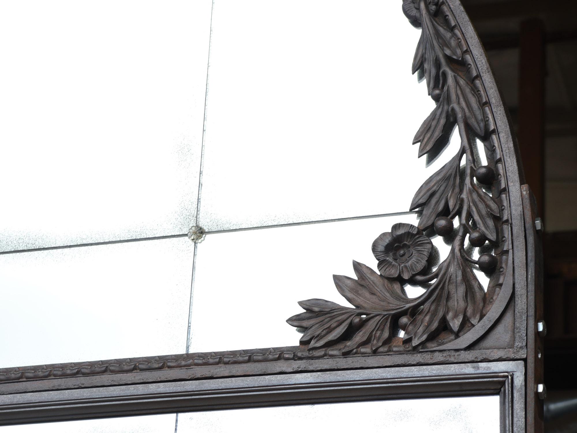 Four Very Large Mirrors in Iron Frame with Arches by Architect Viollet-le-Duc For Sale 1